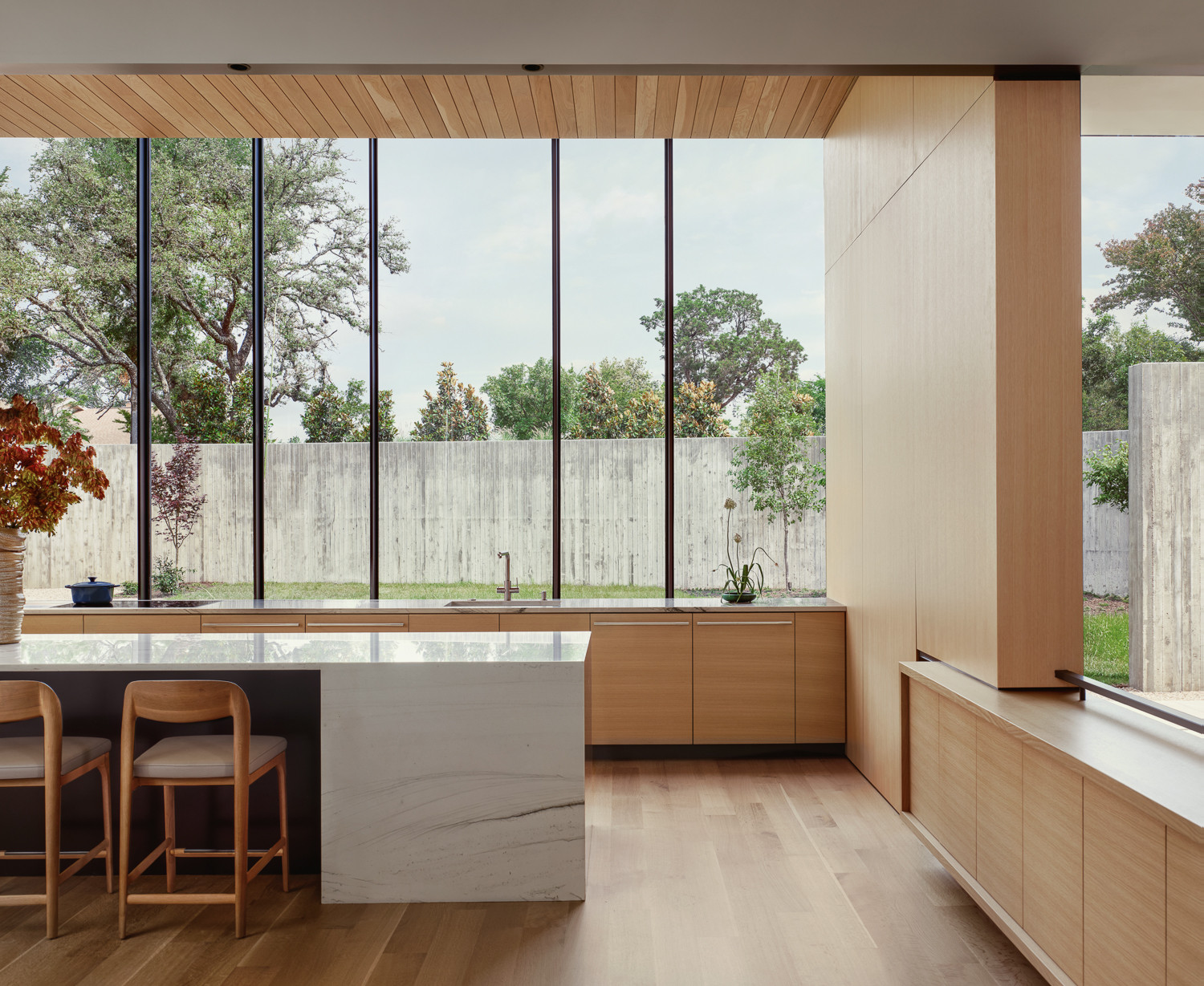 The kitchen of an Austin, Texas home designed by Alterstudio Architects