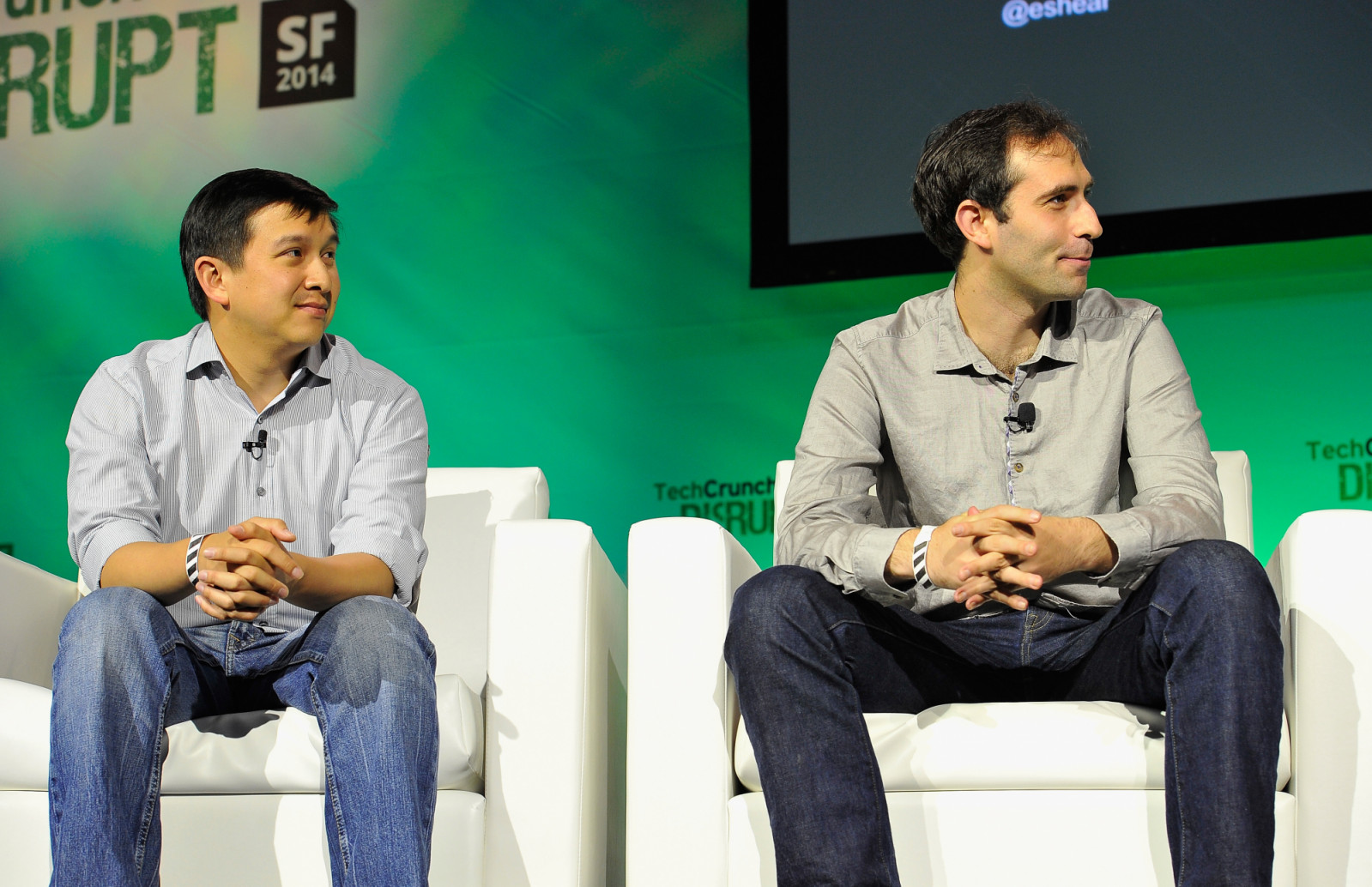 Lin and Twitch CEO Emmet Shear spoke at TechCrunch Disrupt in 2014 (Photo: Getty Images)
