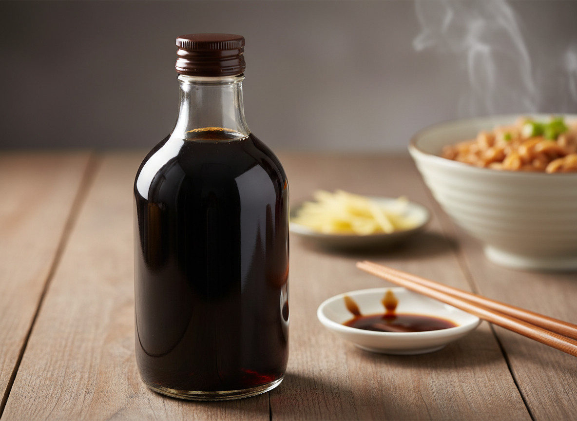 Chinkiang black vinegar and rice vinegars shape dumpling sauces, braised meats, and stir-fries with subtle acidity (Photo: AI-generated)