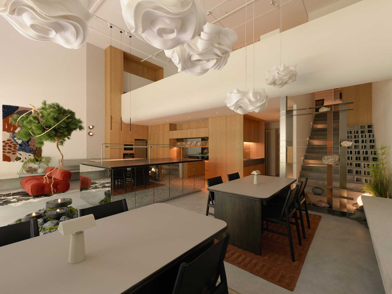 A look at the firm’s new corporate premises, which incorporate a ground-floor showroom and mezzanine office that highlight a diligently curated mix of textures and tones