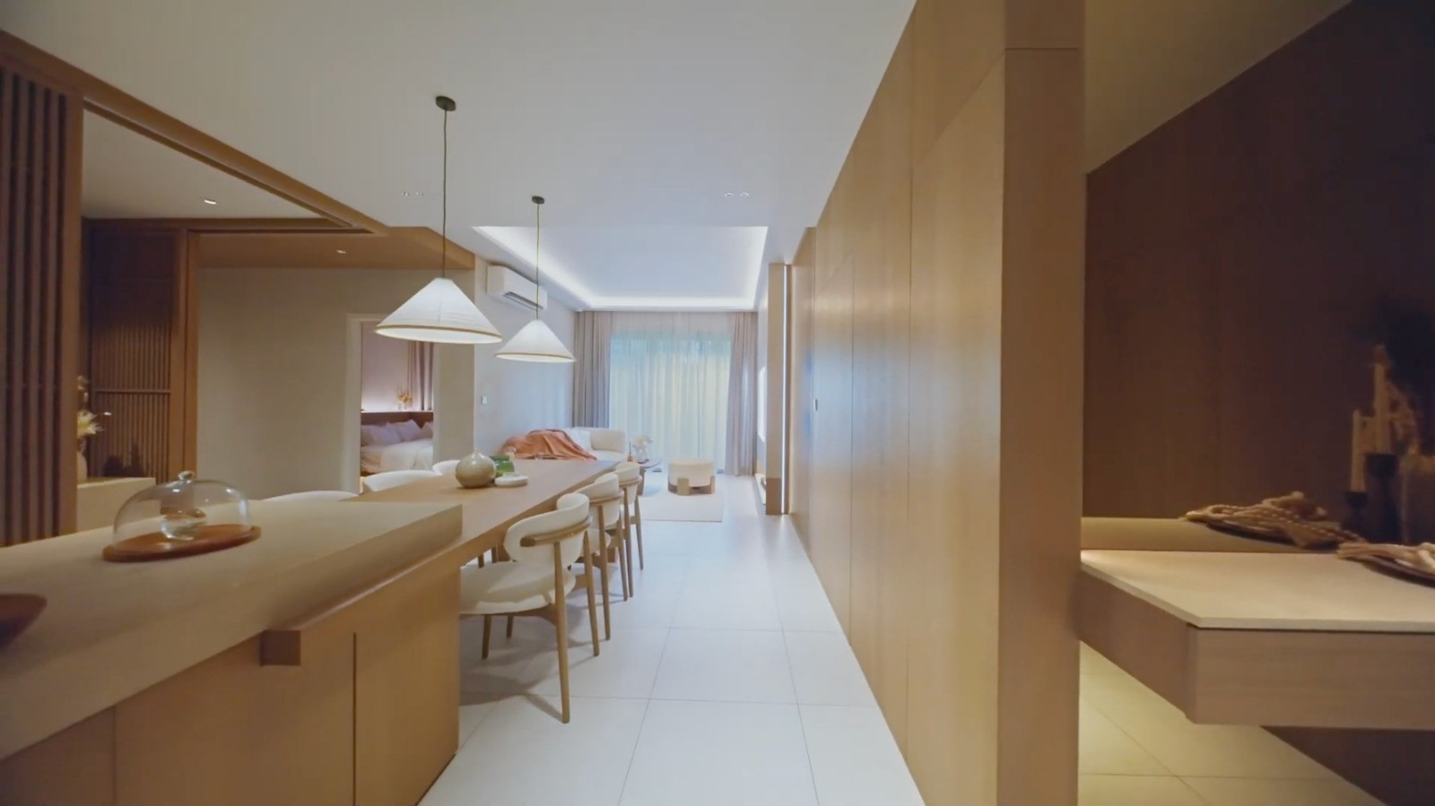 Rooted in modern Japanese design principles, featuring clean lines, natural textures, and a soothing neutral palette