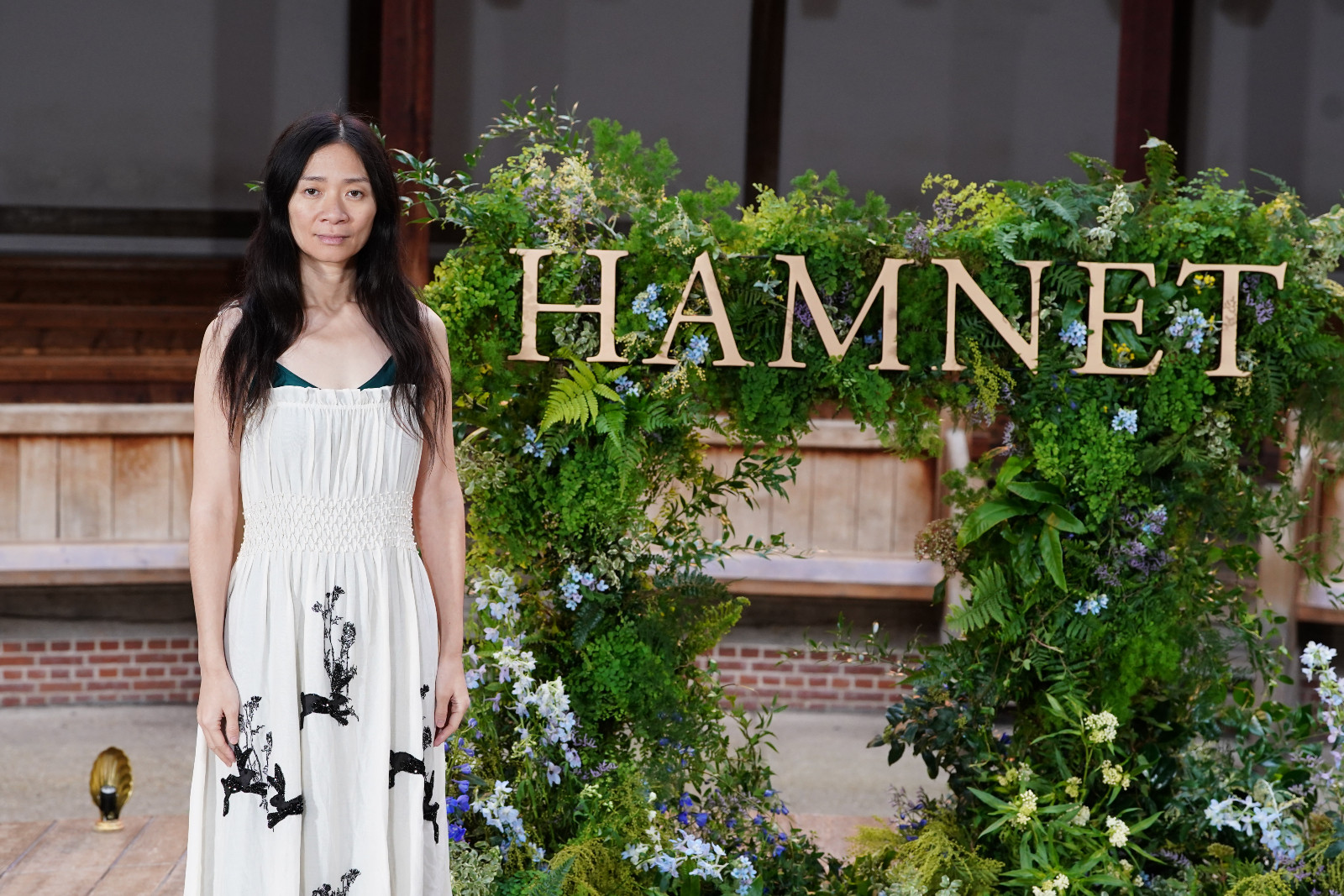 Chloe Zhao attending a photocall for Hamnet, at Shakespeare's Globe in London. Picture date: Wednesday December 17, 2025. (Photo by Ian West/PA Images via Getty Images)