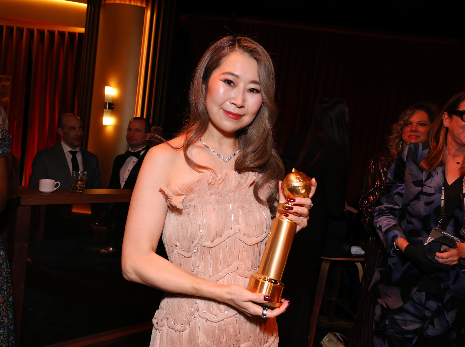 Maggie Kang at the 83rd Annual Golden Globes held at The Beverly Hilton on January 11, 2026 in Beverly Hills, California. (Photo by Jesse Grant/2026GG/Penske Media via Getty Images)