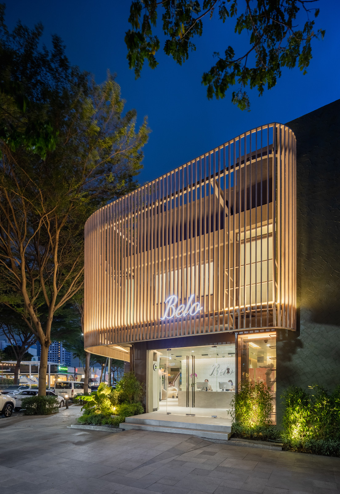 The façade of Belo’s newly renovated clinic at Westgate Alabang