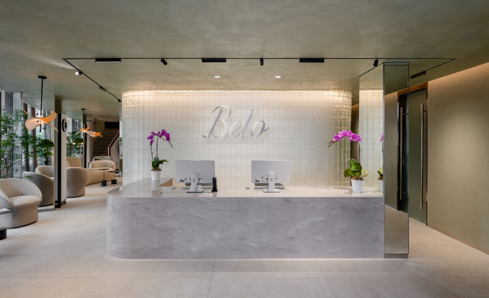 A look at the lobby of Belo’s newly renovated clinic at Westgate Alabang