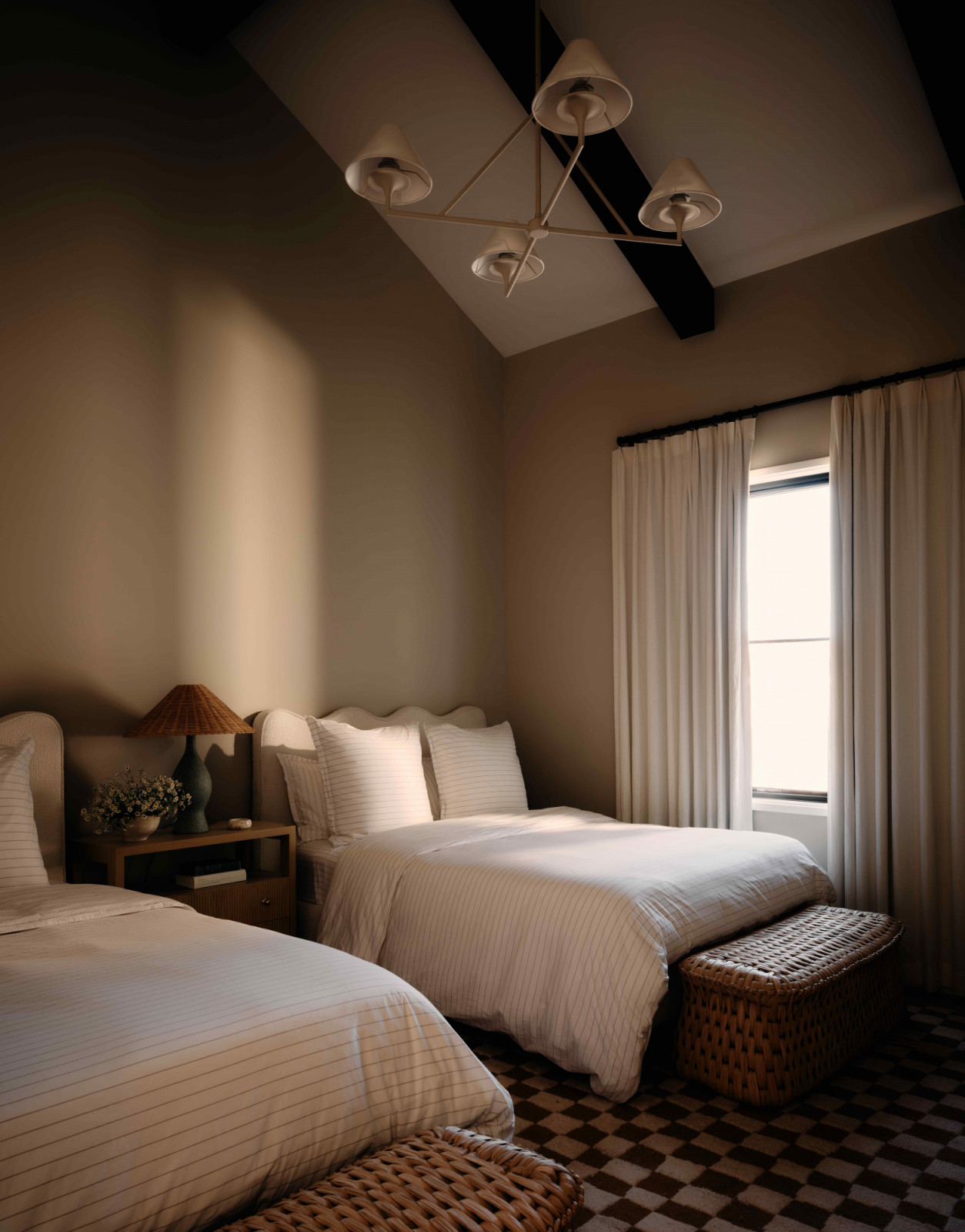 One of the five spacious bedroom suites