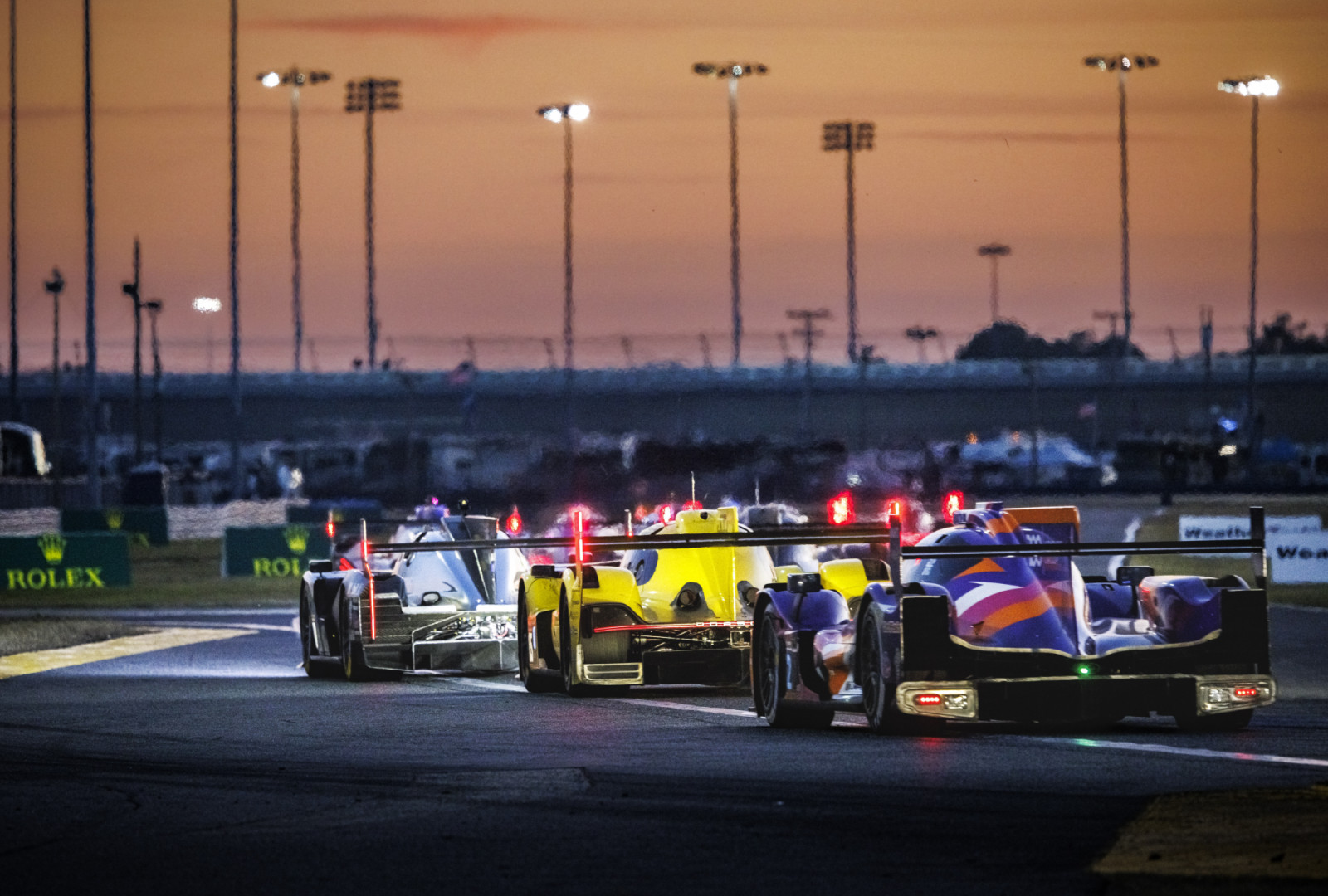 Sunset during the 2025 Rolex 24 At Daytona