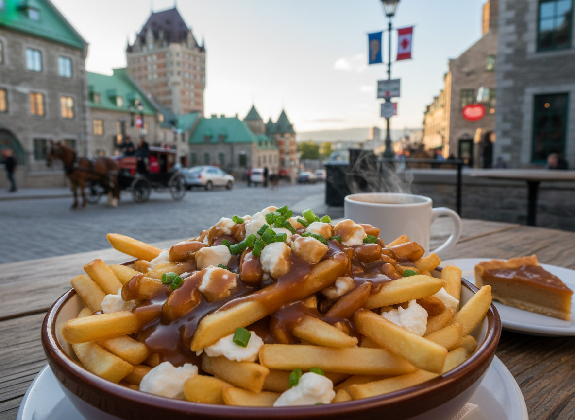 Poutine combines fries, cheese curds and gravy, making it Quebec’s most famous comfort food (Photo: AI-generated)