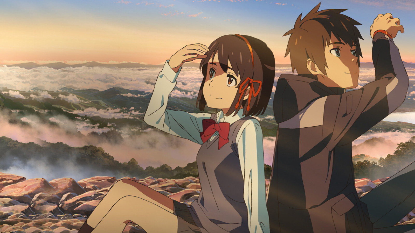 Taki Tachibana and Mitsuha Miyamizu in ‘Your Name’