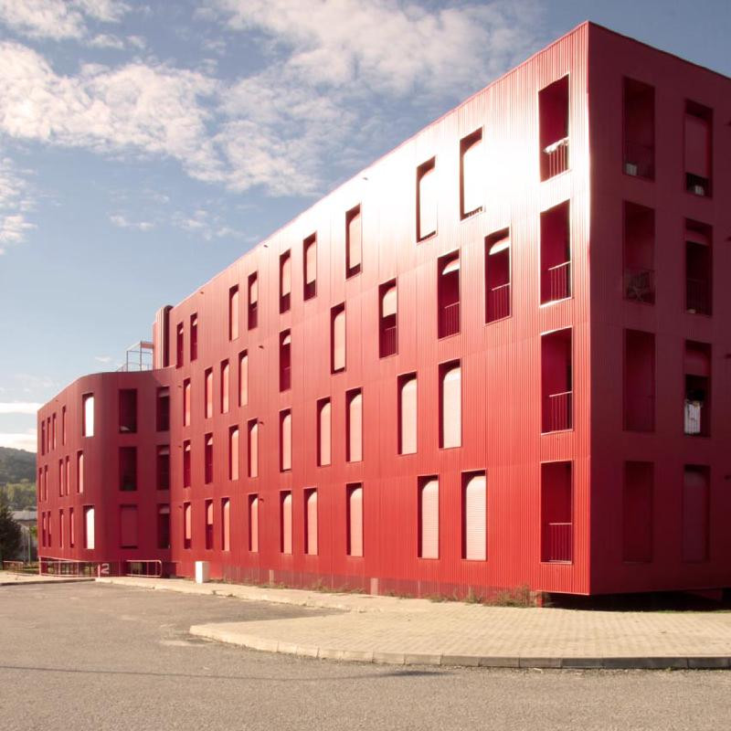 Flex-Red by Cerejeira Fontes Architects balances low-cost construction with architectural quality (Photo: Santo Eduardo Di Miceli)