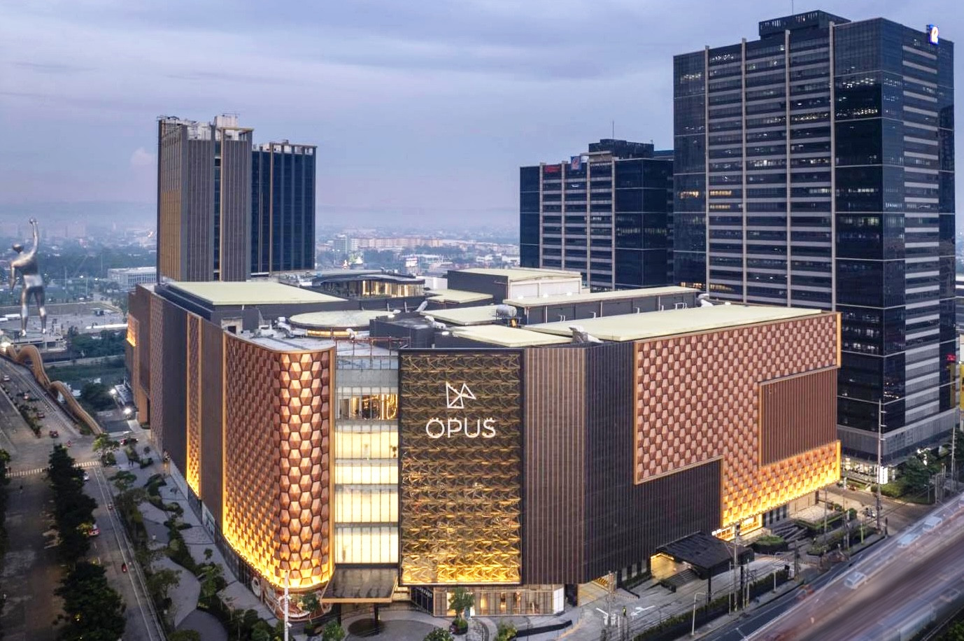 An architectural marvel at the heart of Bridgetowne, the Opus facade glows with a modern, intentional design that invites exploration.