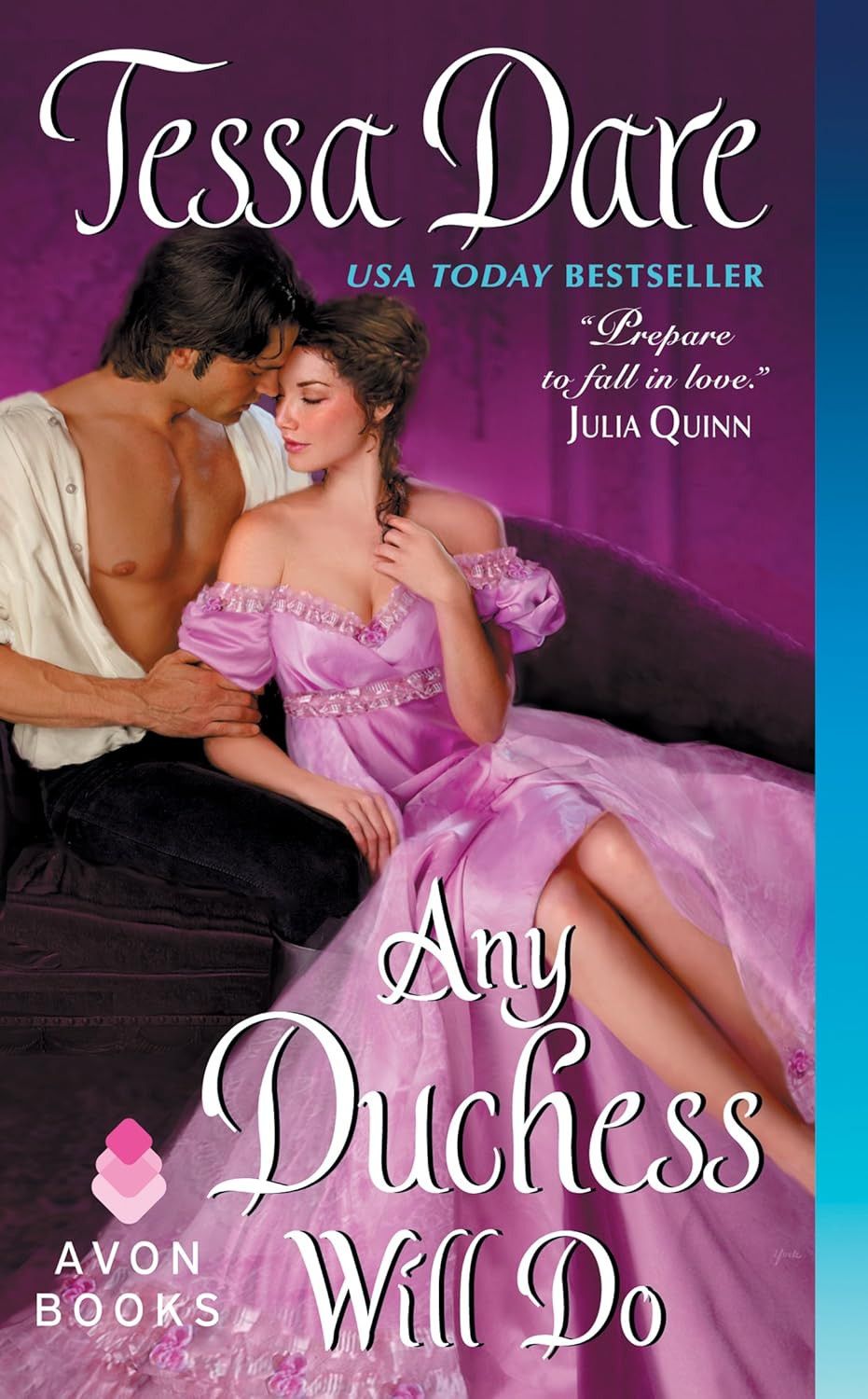 Tessa Dare’s ‘Any Duchess Will Do’ transforms a barmaid into duchess material (Photo: Avon)