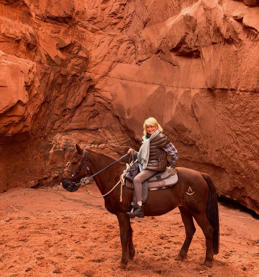 Martha Stewart embodies horse girl style with functional, tailored wardrobe choices shaped by decades of equestrian experience (Photo: Martha Stewart/Instagram)
