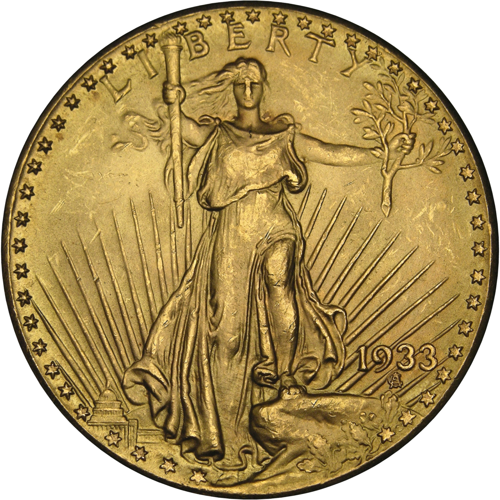1933 Saint-Gaudens Double Eagle (ภาพ: US Mint Pressroom Image Library / commons.wikimedia.org)