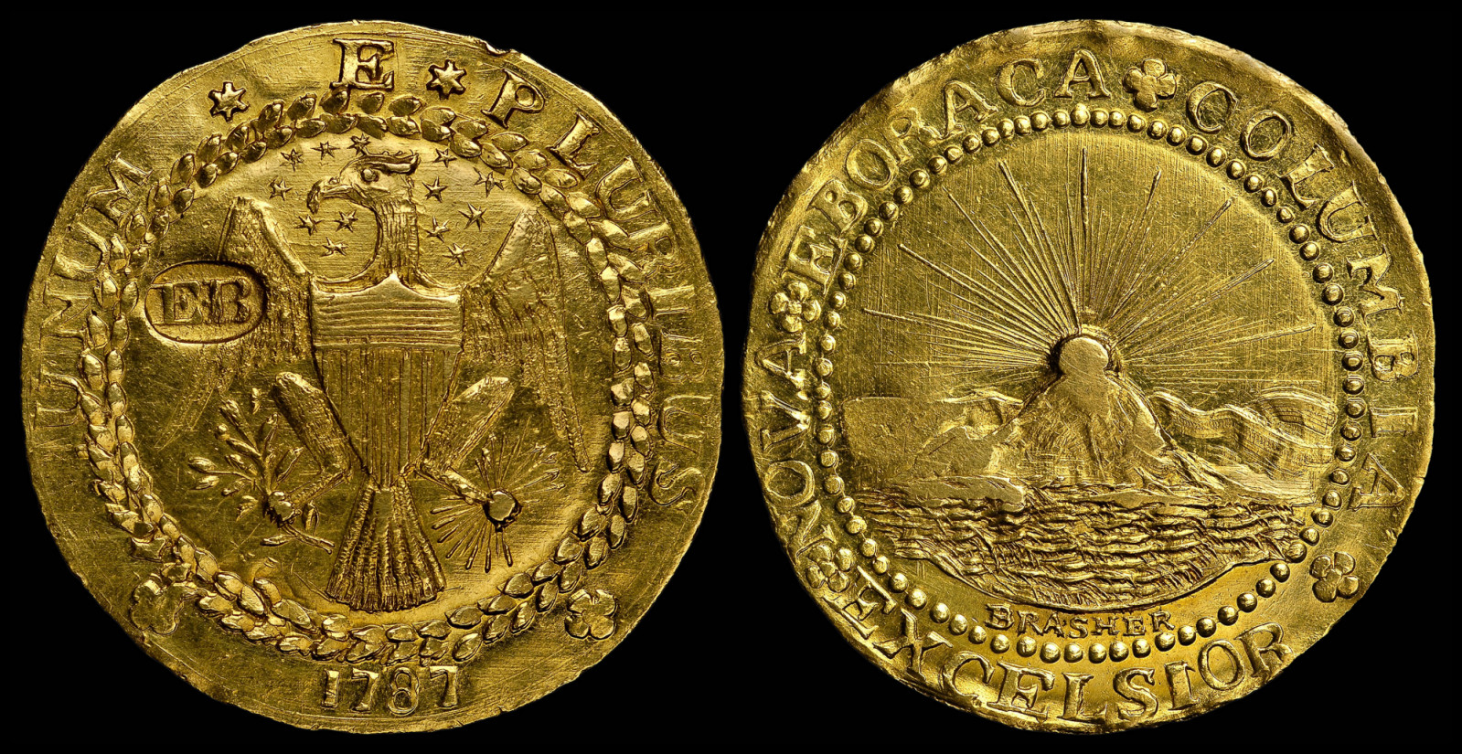 1787 Brasher Doubloon (ภาพ: Ephraim Brasher, Heritage Auctions / commons.wikimedia.org)