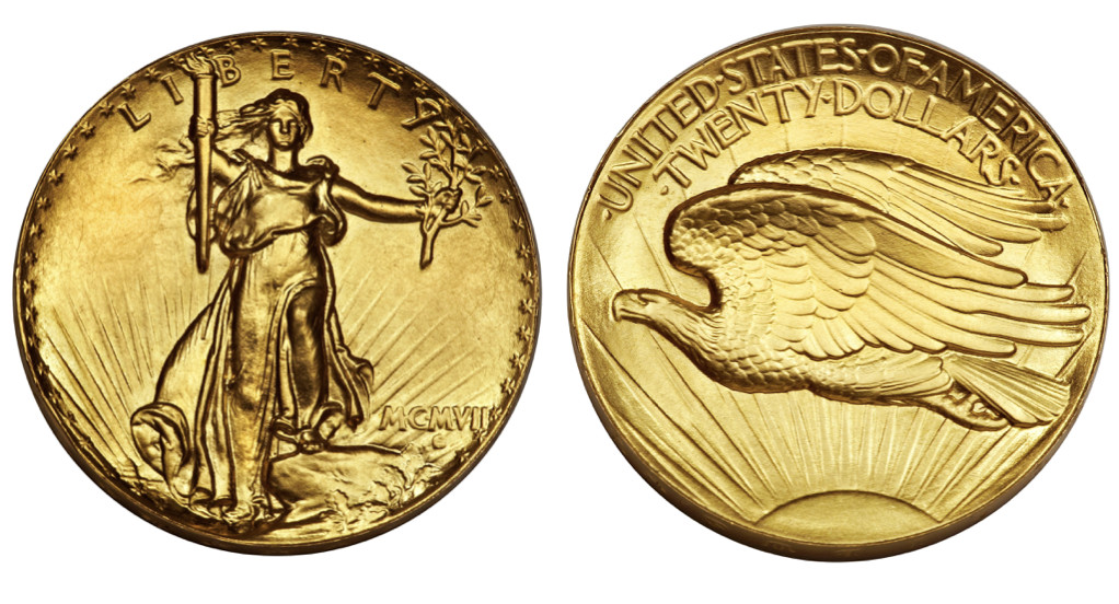 1907 Saint-Gaudens Ultra High Relief Double Eagle (ภาพ: Heritage Auctions / commons.wikimedia.org)