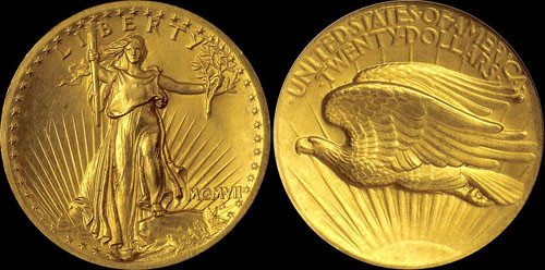 1907 Proof Saint-Gaudens Gold Double Eagle Ultra High Relief (ภาพ: usrarecoininvestments.com)