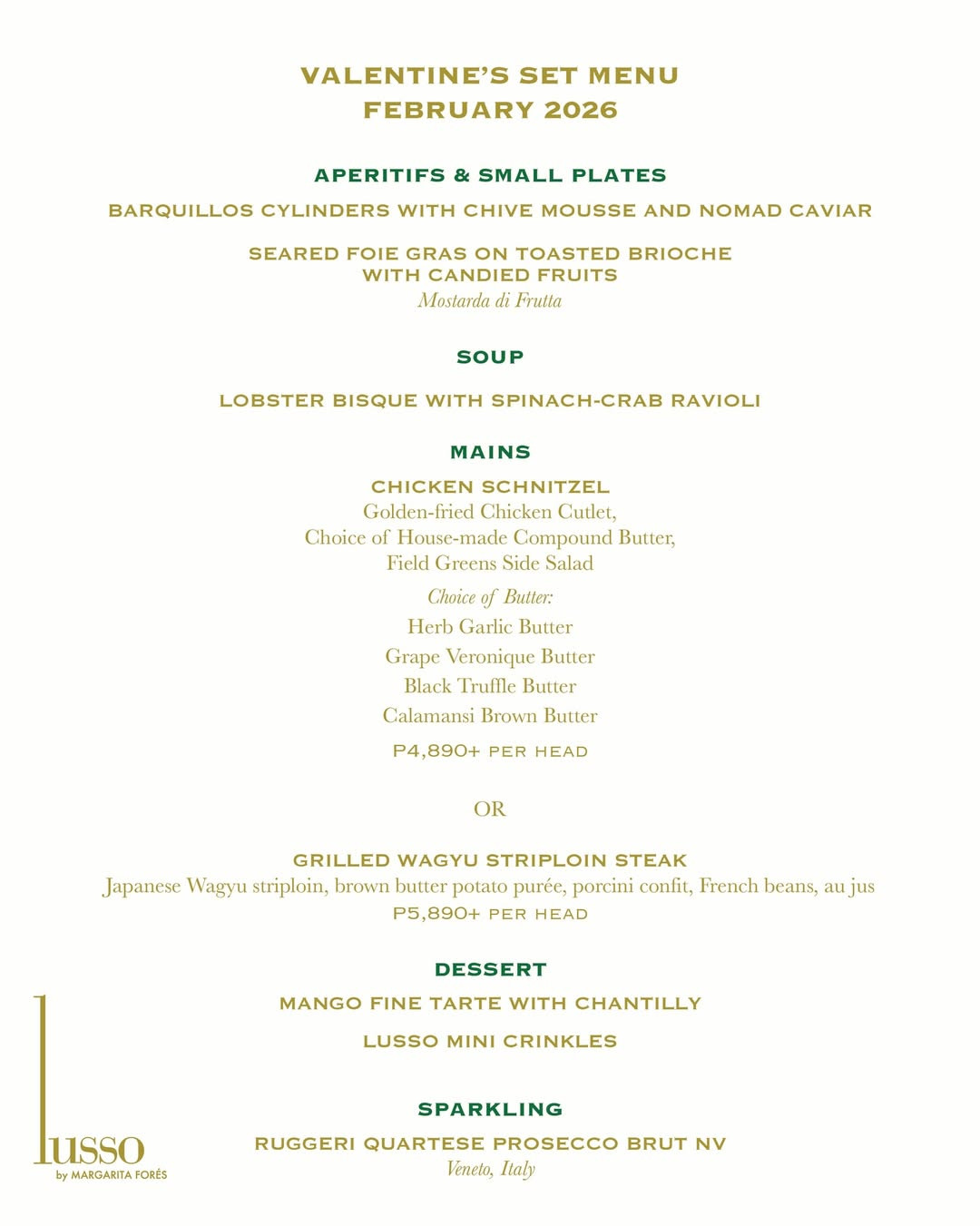 Where to eat for Valentine's Day 2026 - Lusso