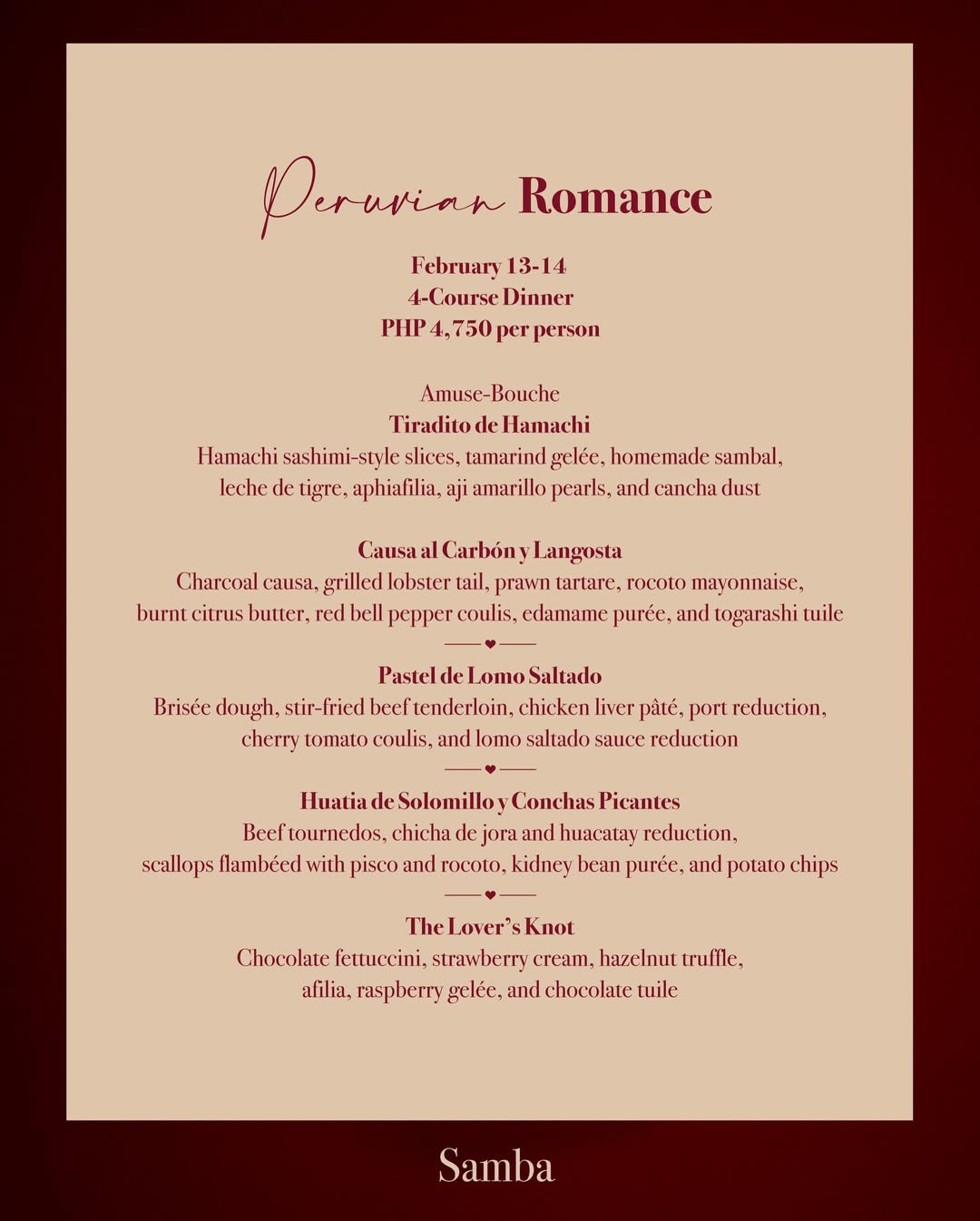Where to eat for Valentine's Day 2026 - Shangri-La the Fort, Manila
