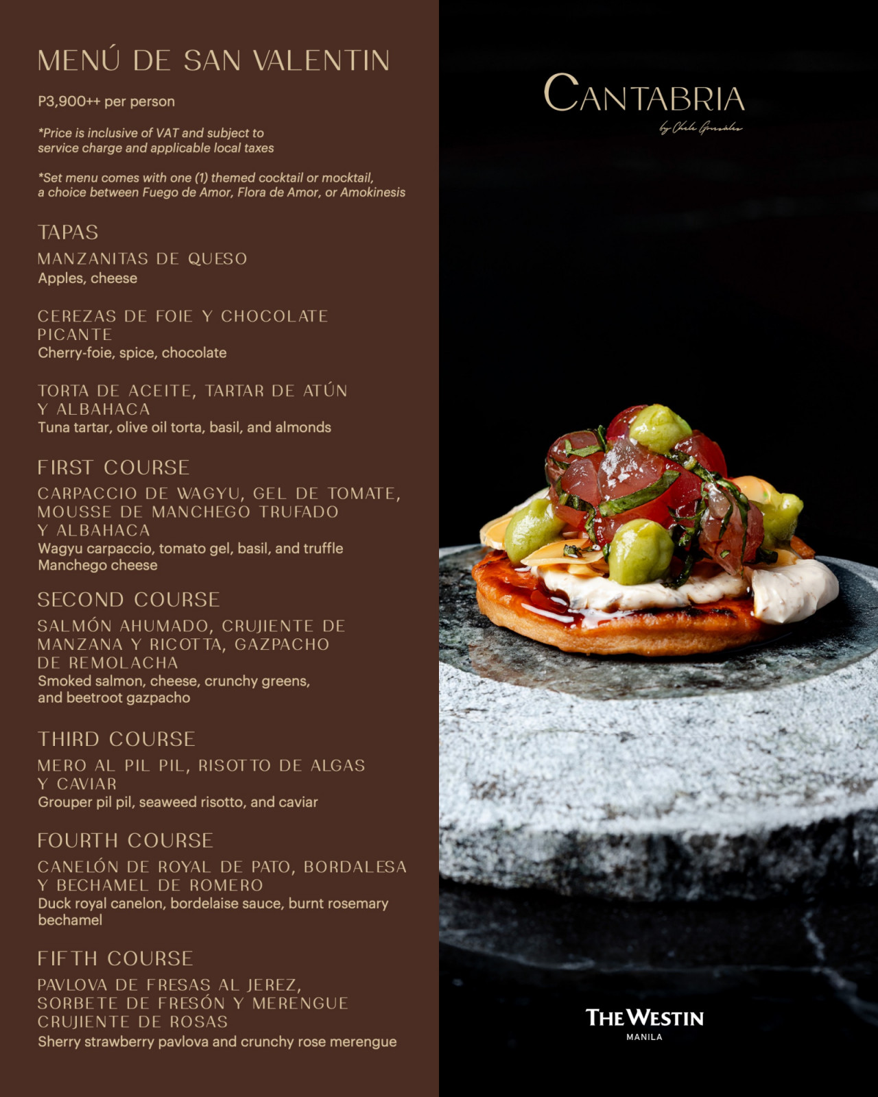 Where to eat for Valentine's Day 2026 - Cantabria by Chele González