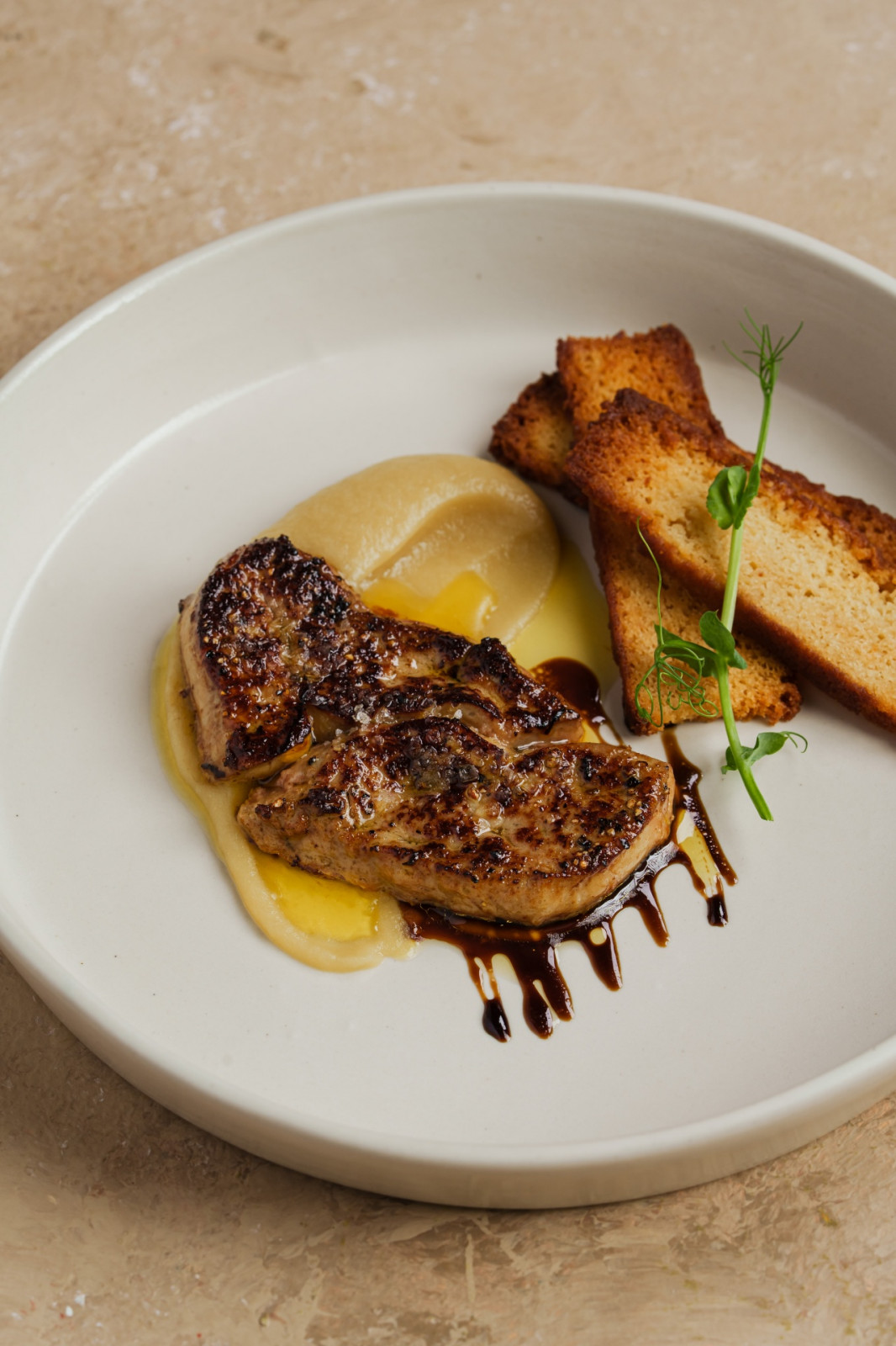 Tatler Dining February 2026 Radar - New restaurants, cafés and bars - La Taperia Martinez - Foie a la plancha _ seared duck foie with roasted apple compote 2025-10-25