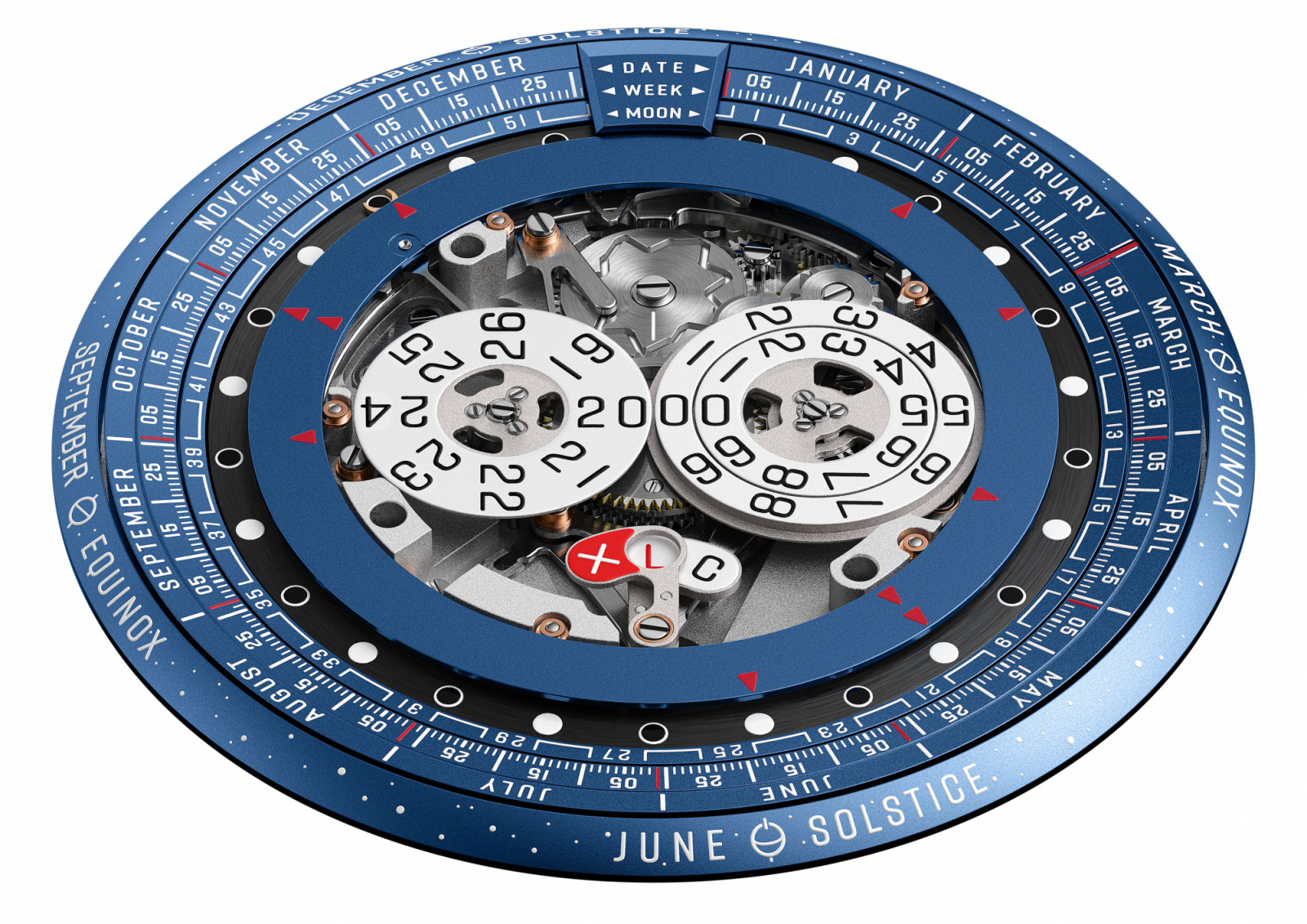 The Universal Calendar dial of Audemars Piguet 150 Heritage pocket watch
