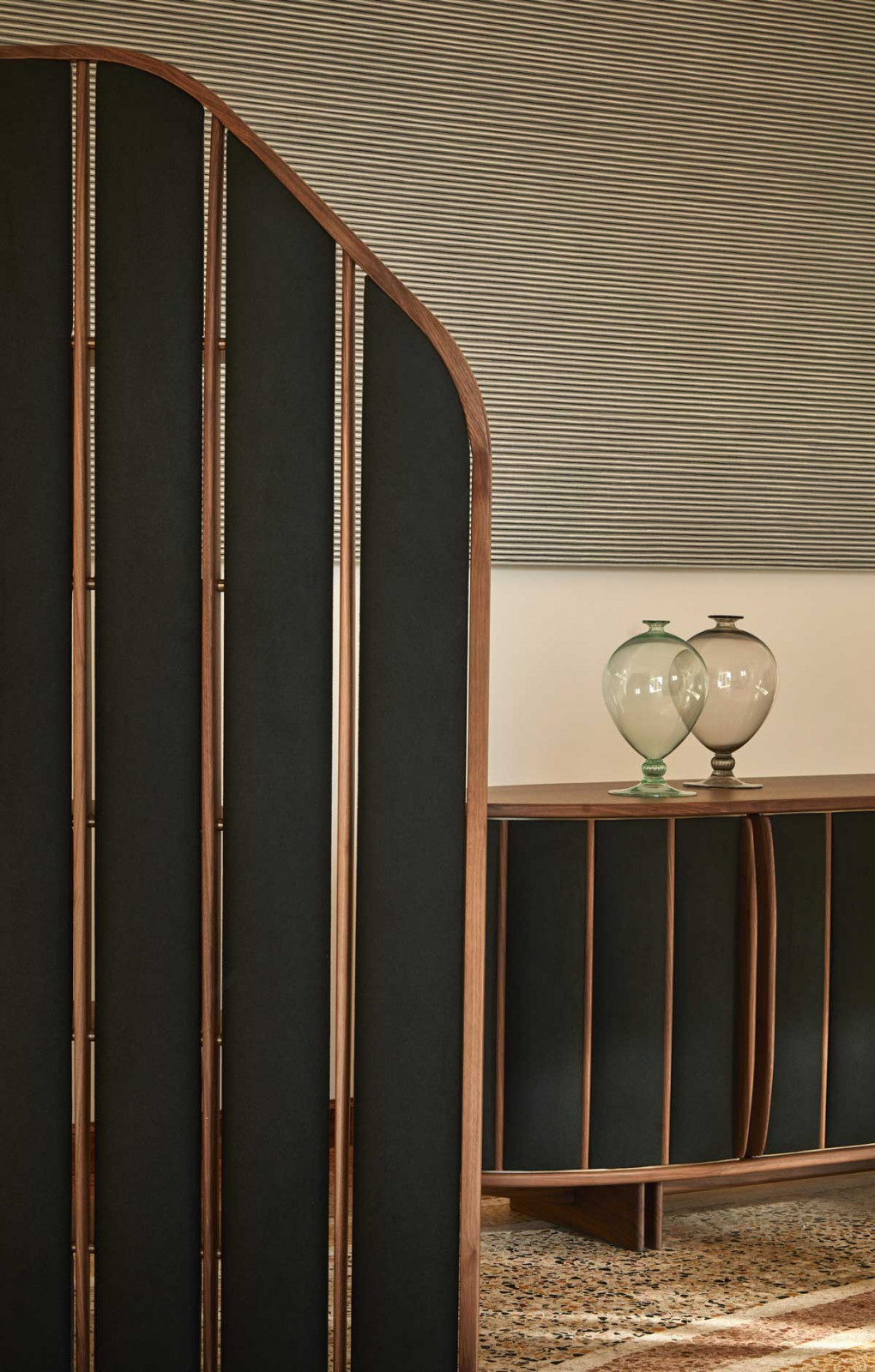 Small Trama bookshelf and Navetta cupboard