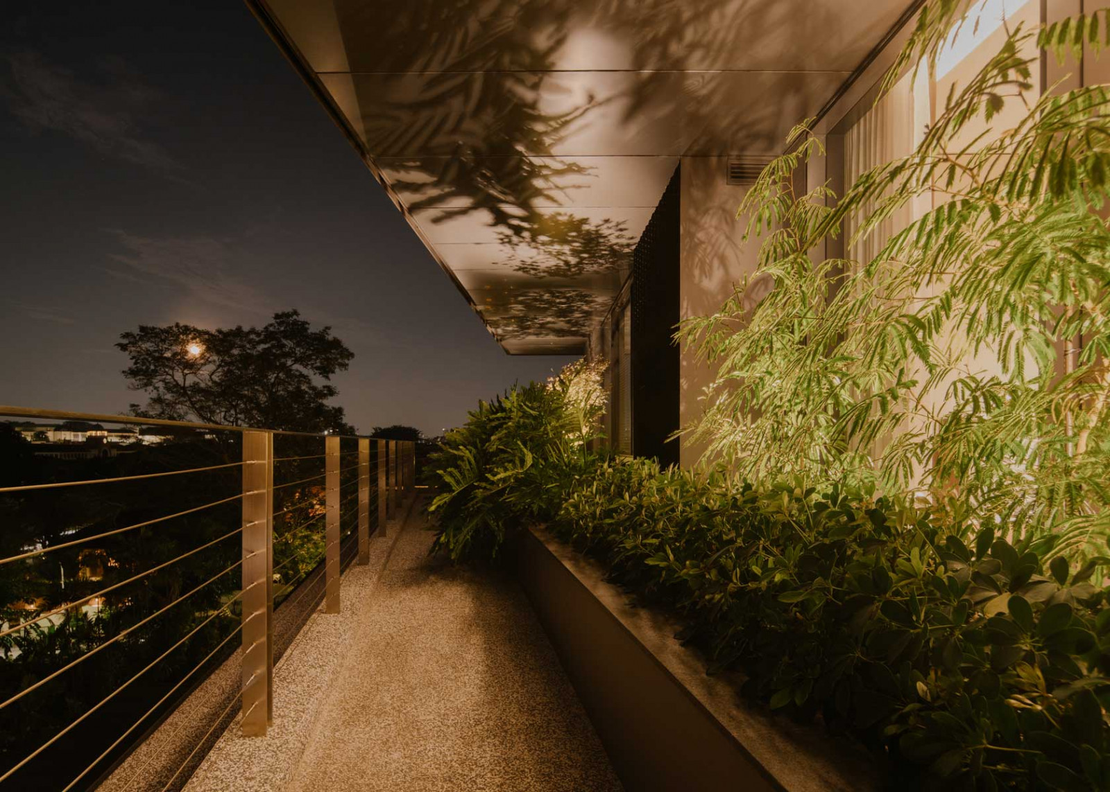 Lush greenery is an integral part of the home as the father is a passionate gardener