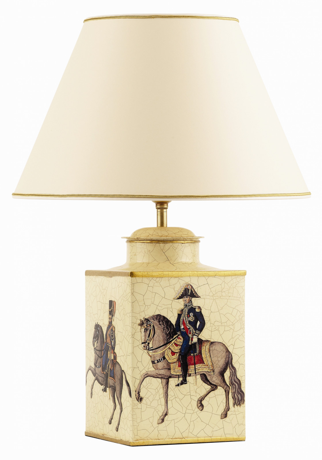 Besselink & Jones Small Square Napoleonic Soldier Tea Caddy Table Lamp