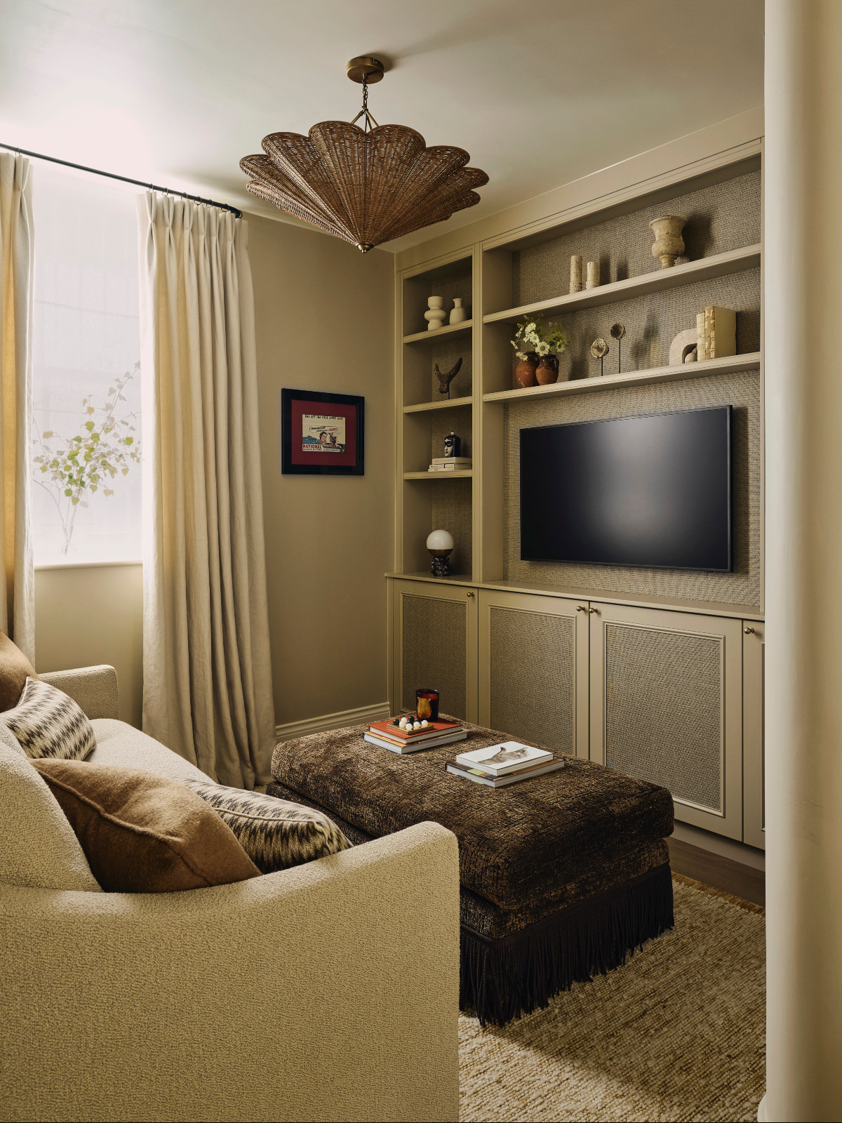 The cosy lounge area in a Georgian townhouse renovated by Jack Simpson in London, England