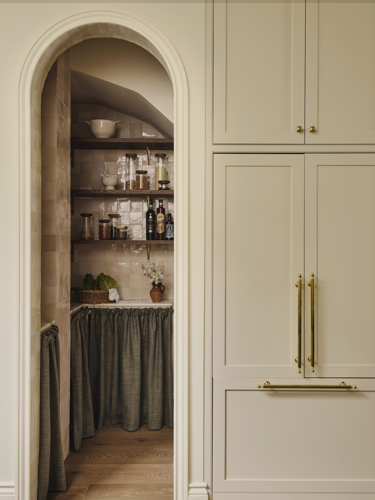 The pantry in a Georgian townhouse renovated by Jack Simpson in London, England
