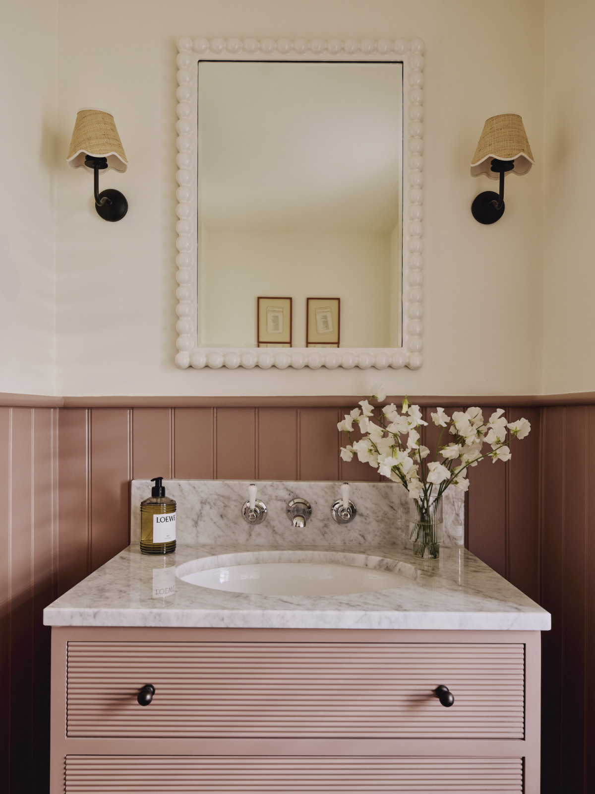 The bathroom in a Georgian townhouse renovated by Jack Simpson in London, England