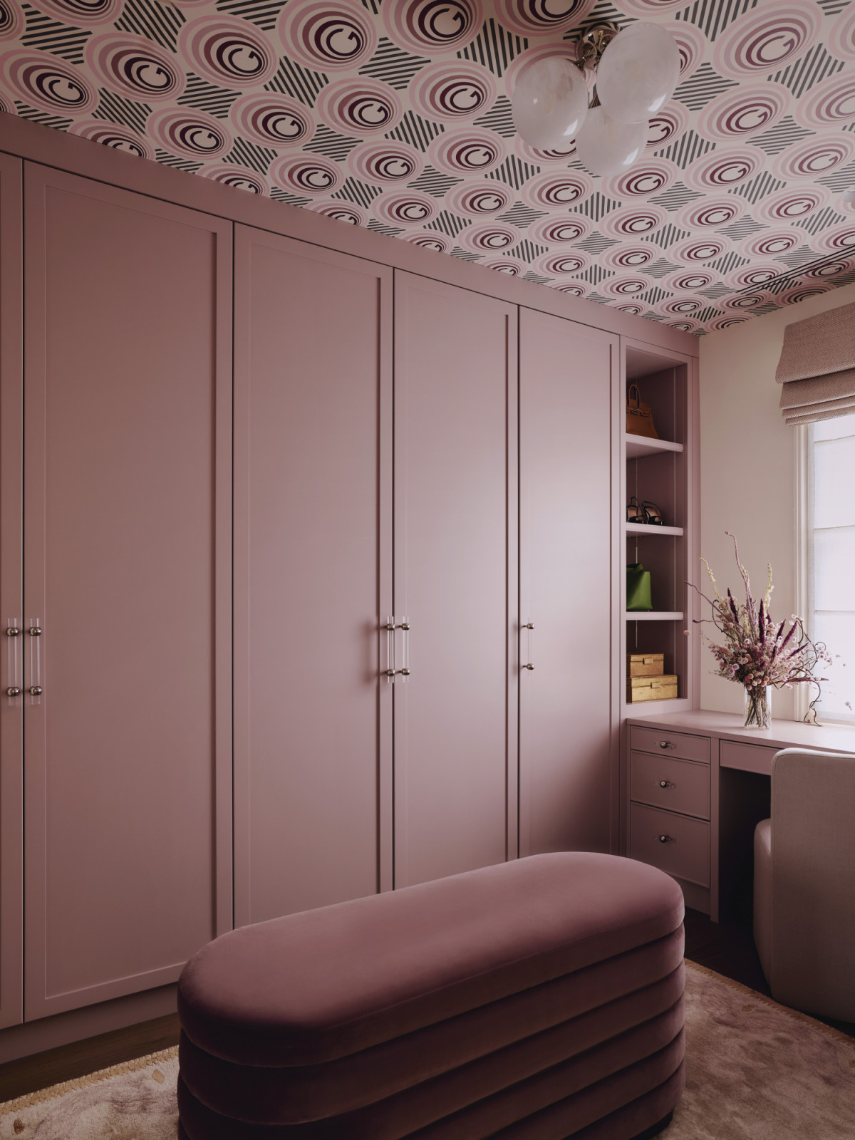 The dressing room in a Georgian townhouse renovated by Jack Simpson in London, England