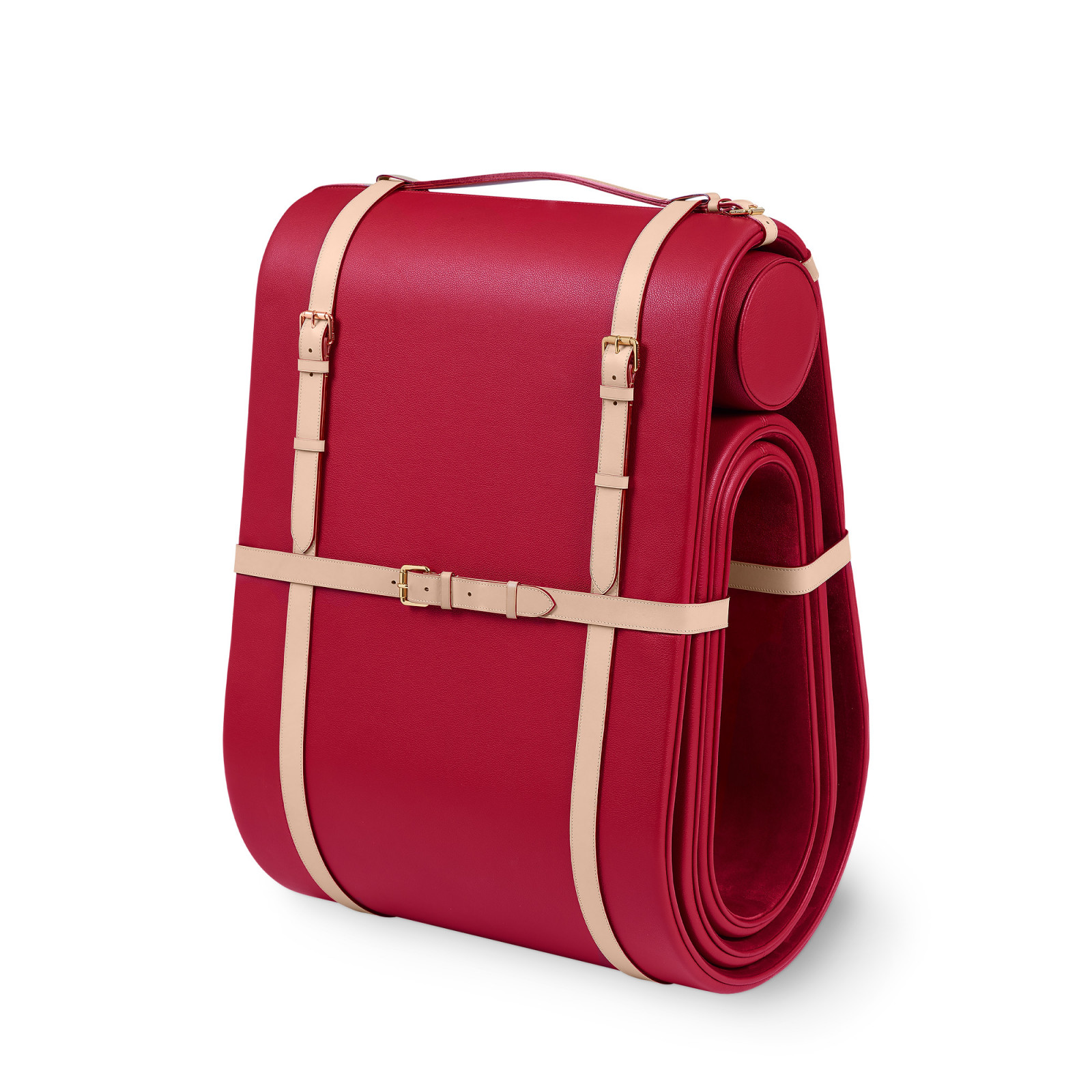 Initially resembling a compact travel bag, it unfolds to form an ergonomically generous chaise longue (Photo: Louis Vuitton)