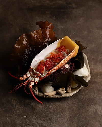 Blue lobster dish at Somma