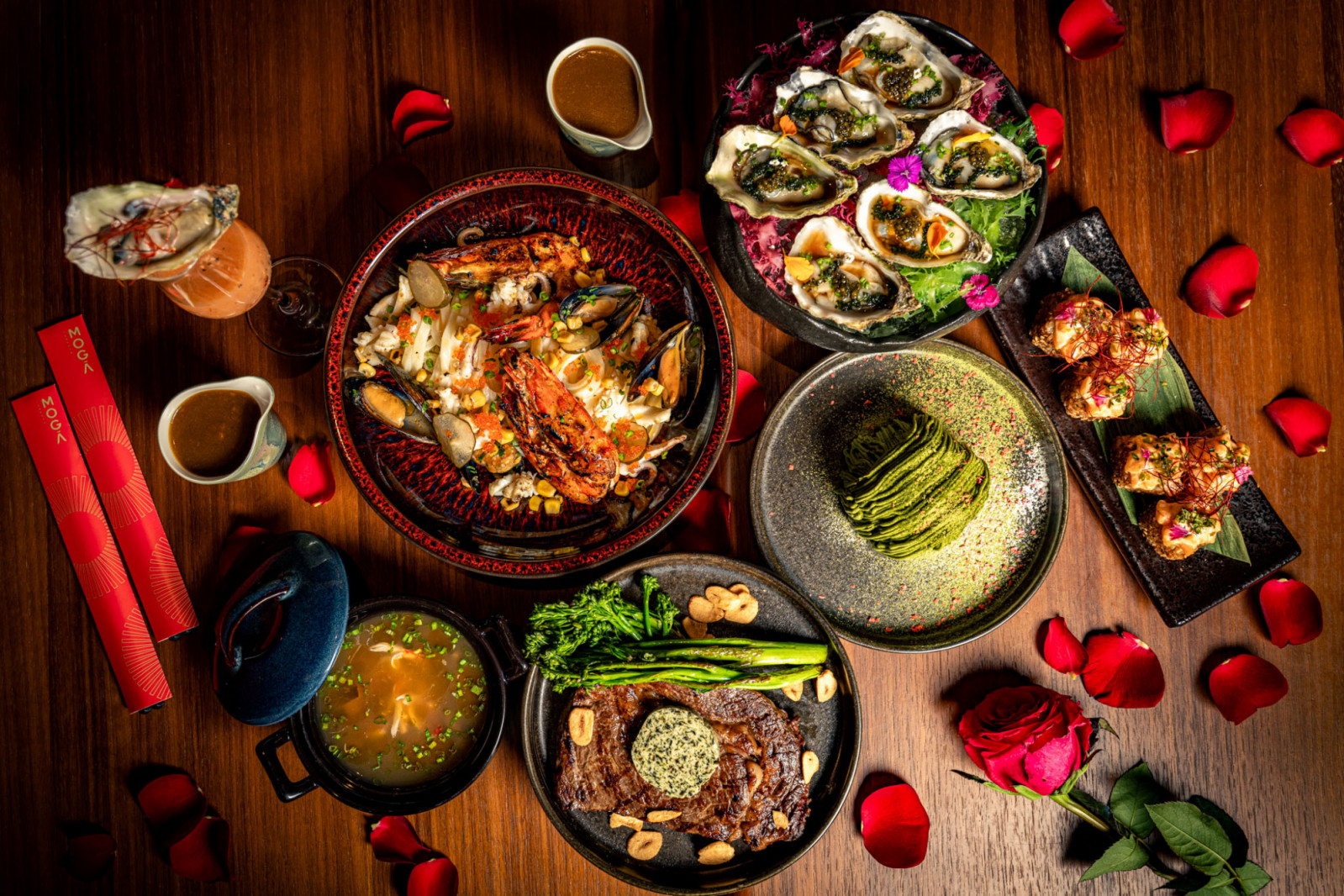 Mogā’s izakaya sharing menu, perfect for Valentine’s Day celebration (Photo: Mogā)