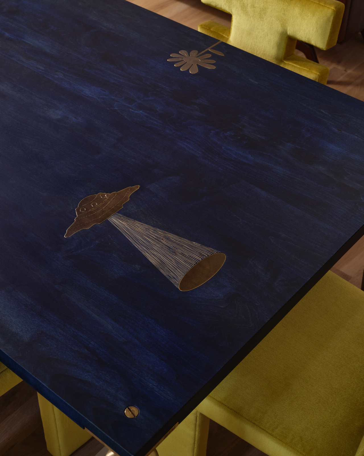 Details of the dining table in a Pasadena, California home designed by House of Honey