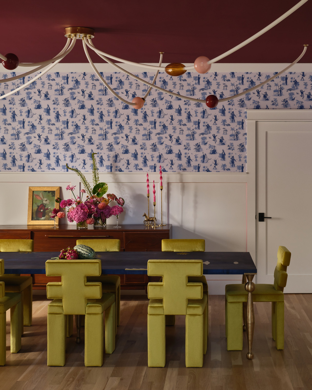 The dining room in a Pasadena, California home designed by House of Honey