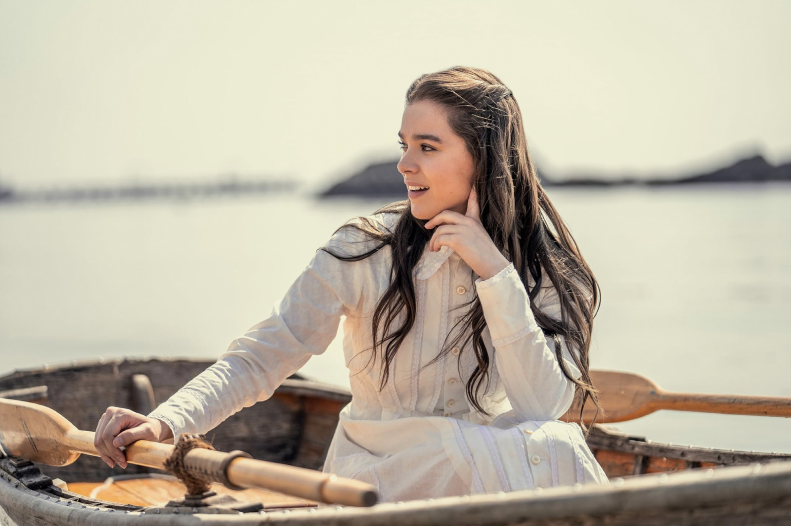 Hailee Steinfeld’s puffed sleeves, layered skirts, and soft neutrals channel Emily Dickinson’s poetcore aesthetic (Photo: Dickinson/IMDb)