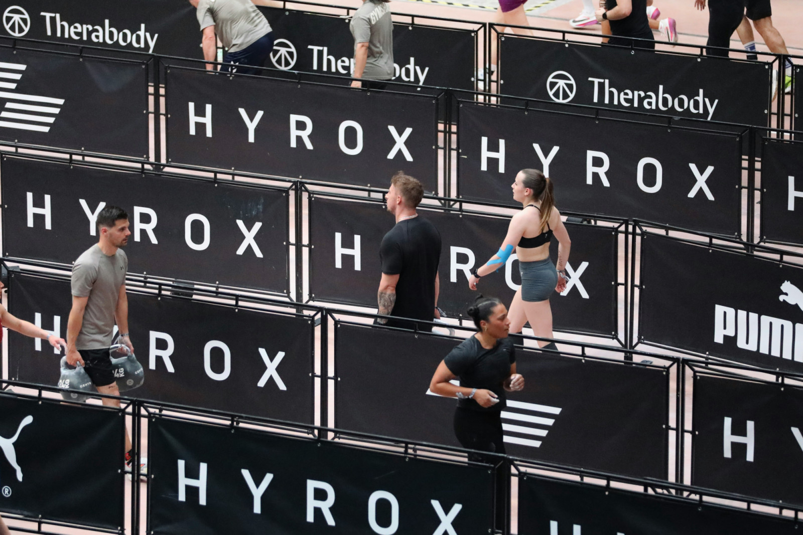 Hyrox athletes in competition