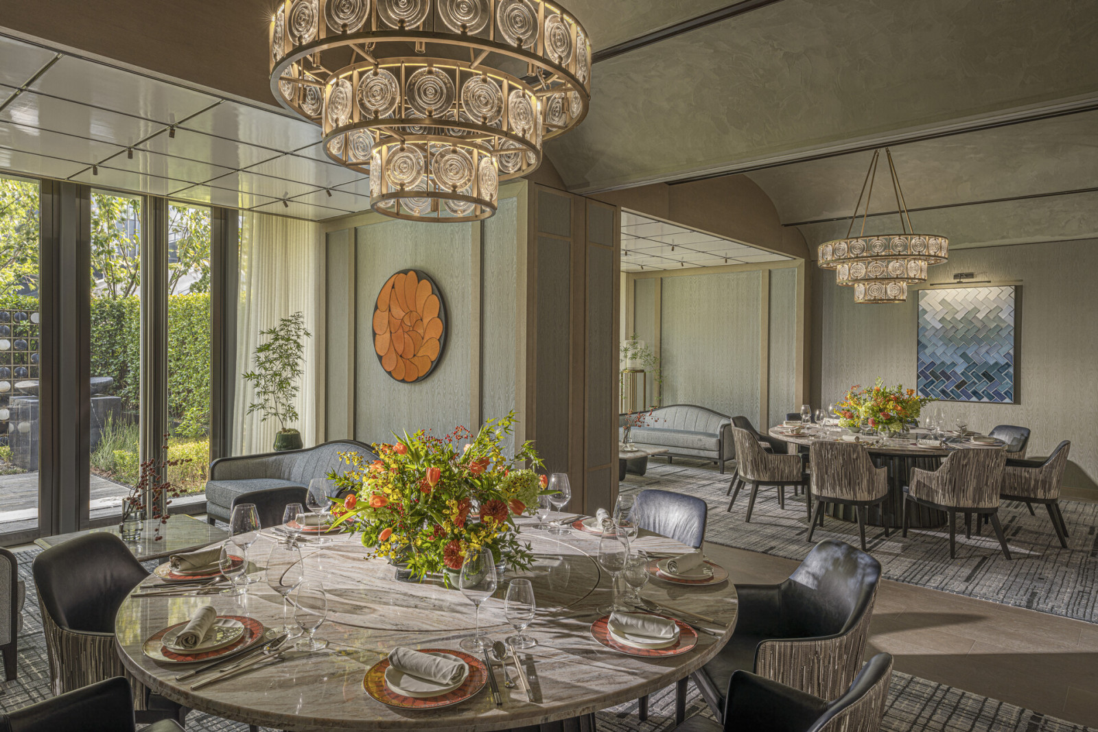 The private dining rooms are inspired by the Four Arts of the Chinese literati (Photo: Restaurant & Bar Design Awards)