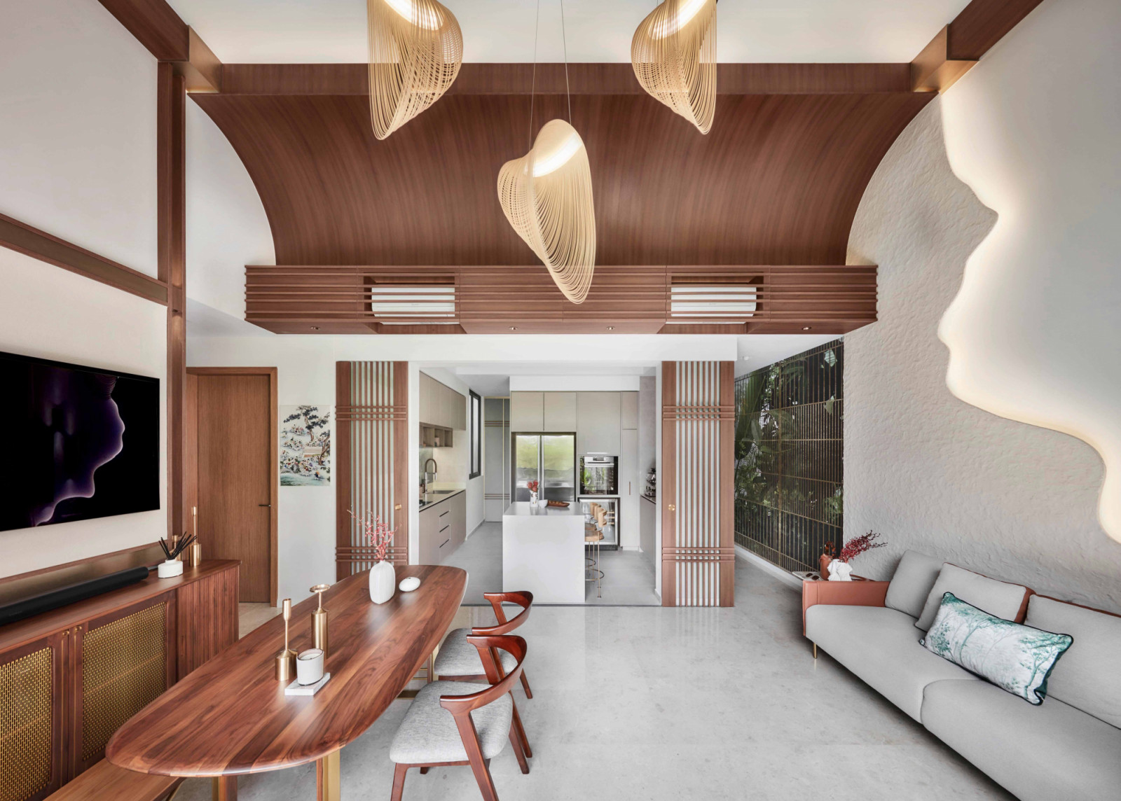 Eastern design influences and an understated sense of luxury define this apartment in the city fringe by AMP Design Co