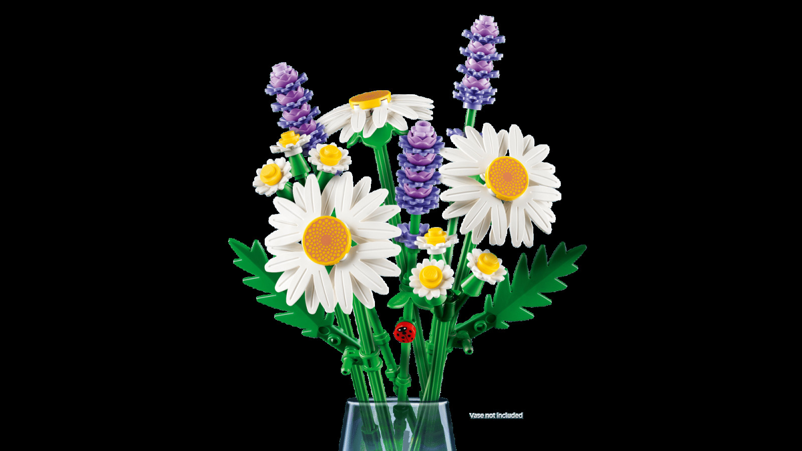 The complete set shows the ladybird detail on one of the lower stems, a small flourish that distinguishes the design from other sets in the botanical range