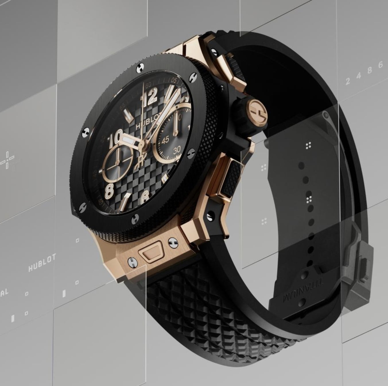 The Hublot Big Bang Original Unico in titanium, worn by Jungkook for the brand’s 2026 campaign (Photo: Hublot)