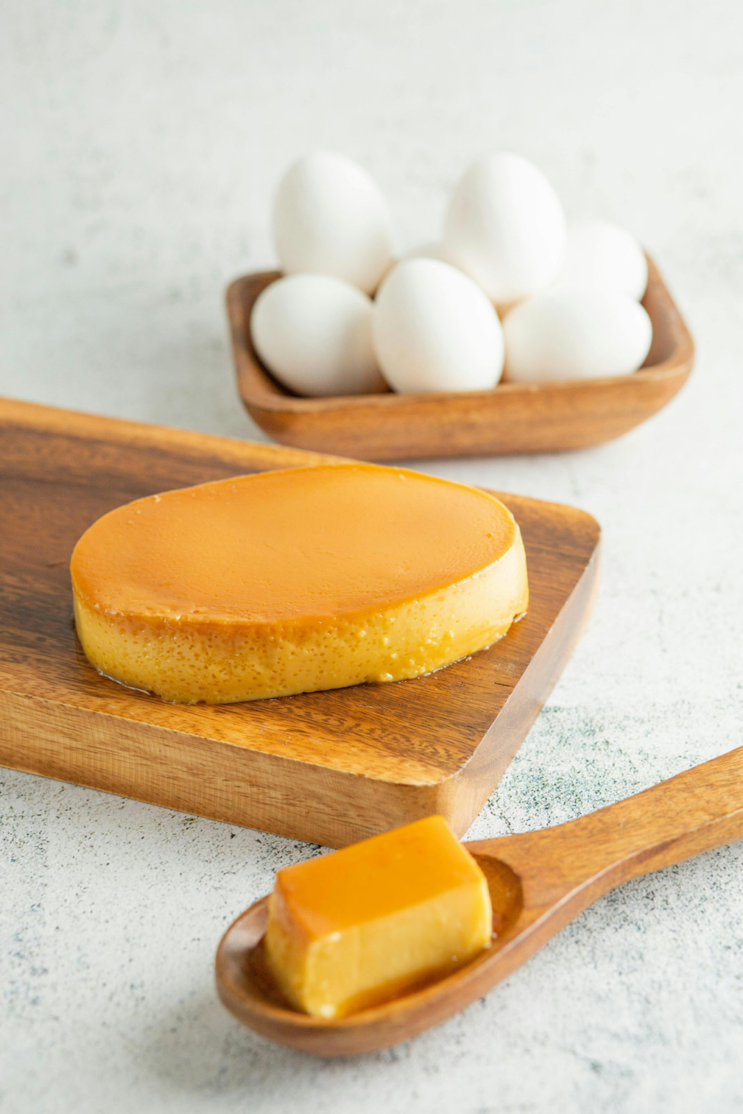 Leche flan is a colonial flan transformed into a maximalist celebration dessert