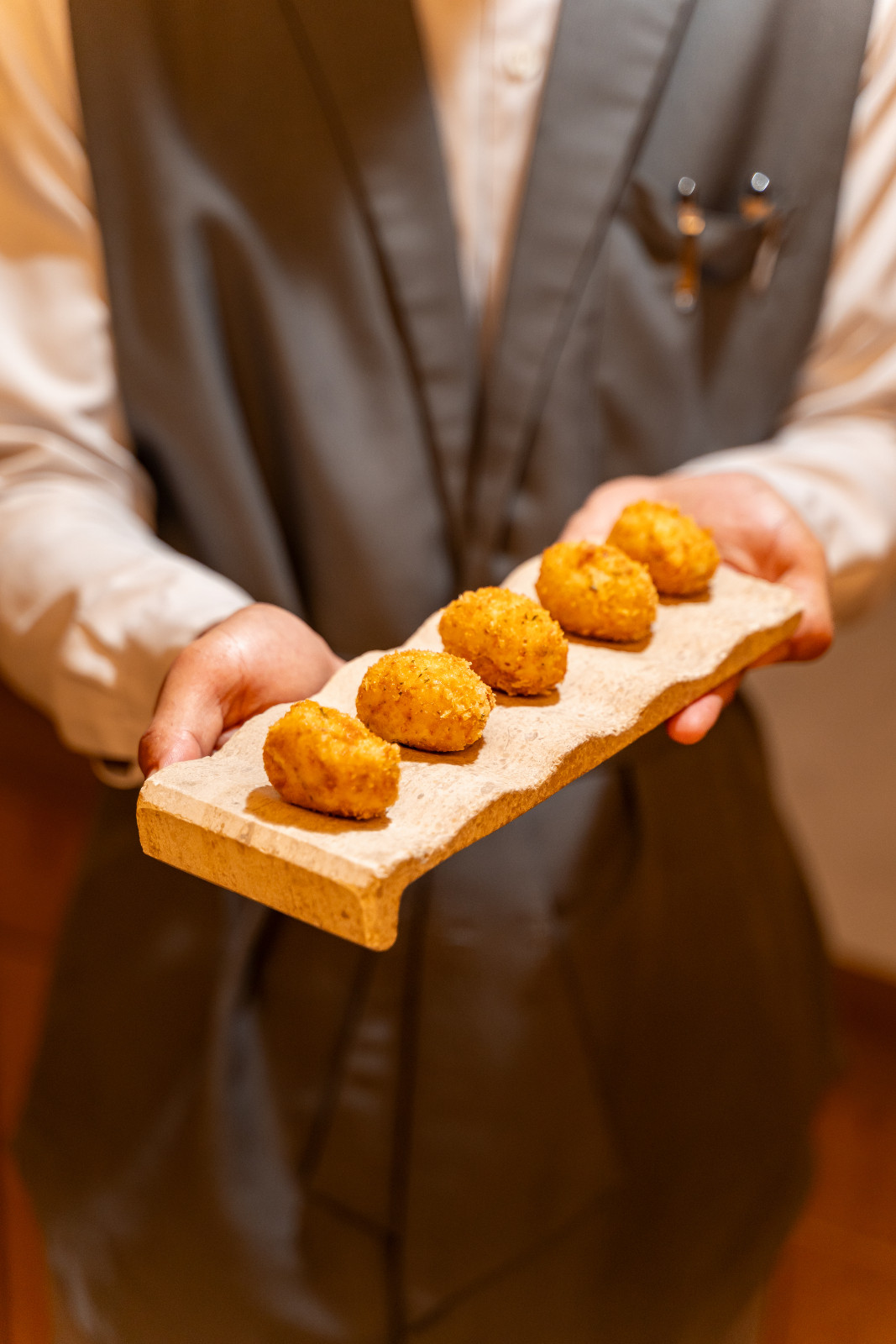 Manchego croquetas from Asador Alfonso's new Alfonso Roasting Room on the first floor