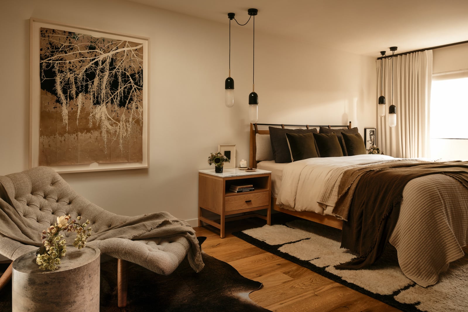 The bedroom in a Los Angeles, California home designed by Prince Design Studio (Photo: Nils Timm)