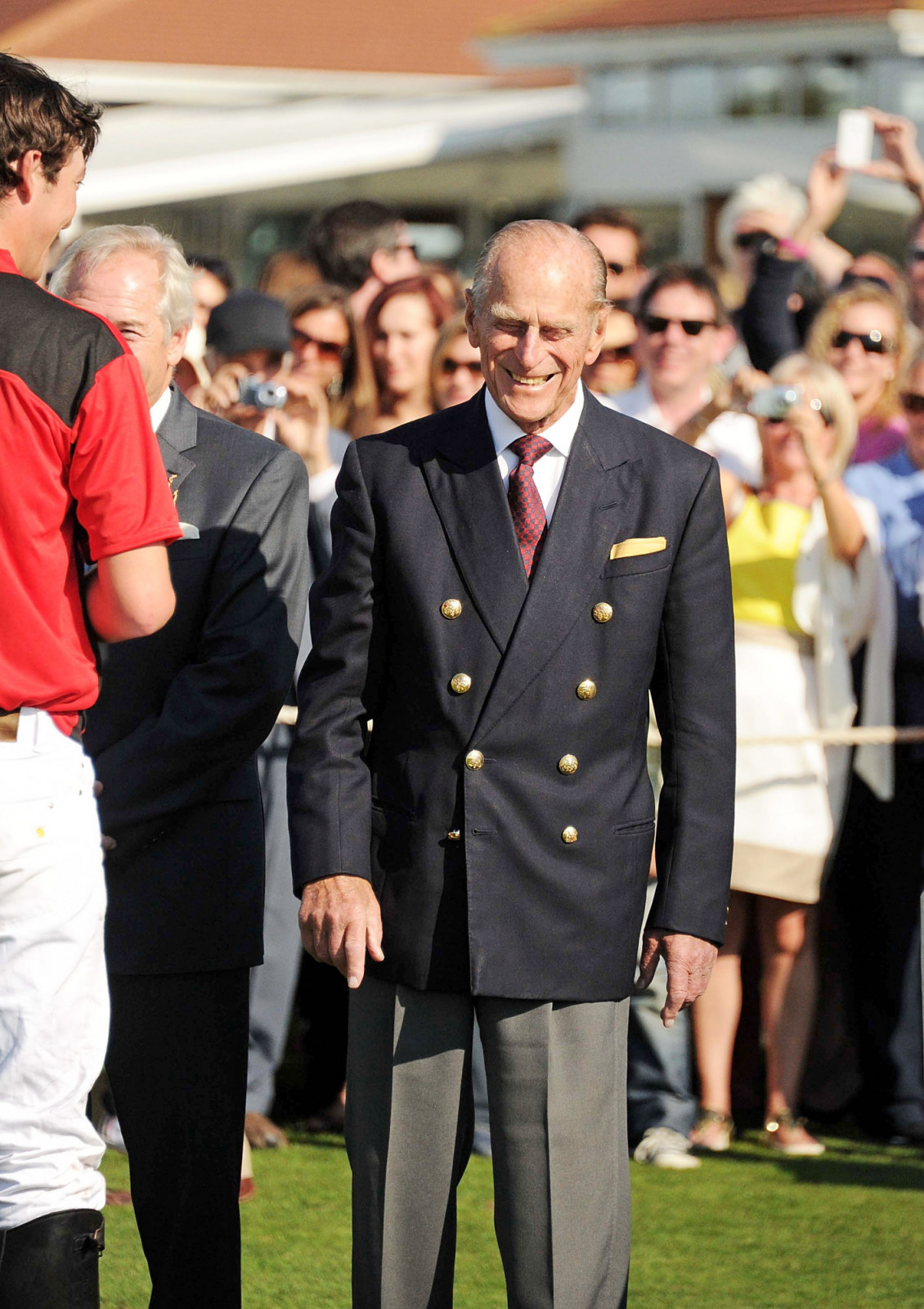 EGHAM, ENGLAND - JULY 22: (EMBARGOED FOR PUBLICATION IN UK TABLOID NEWSPAPERS UNTIL 48 HOURS AFTER CREATE DATE AND TIME. MANDATORY CREDIT PHOTO BY DAVE M. BENETT/GETTY IMAGES REQUIRED) Prince Philip, Duke of Edinburgh, attends the Audi International Guards Polo at Guards Polo Club on July 22, 2012 in Egham, United Kingdom. (Photo by Dave M. Benett/Getty Images)