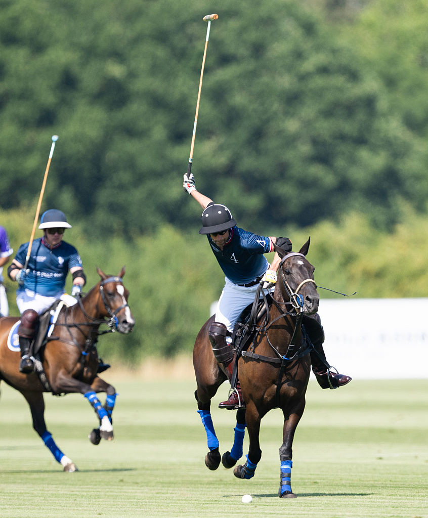 EGHAM, ENGLAND - JULY 11: Prince William, Prince of Wales during The Royal Charity Polo Cup 2025 at Guards Polo Club on July 11, 2025 in Egham, England. (Photo by Samir Hussein/WireImage)