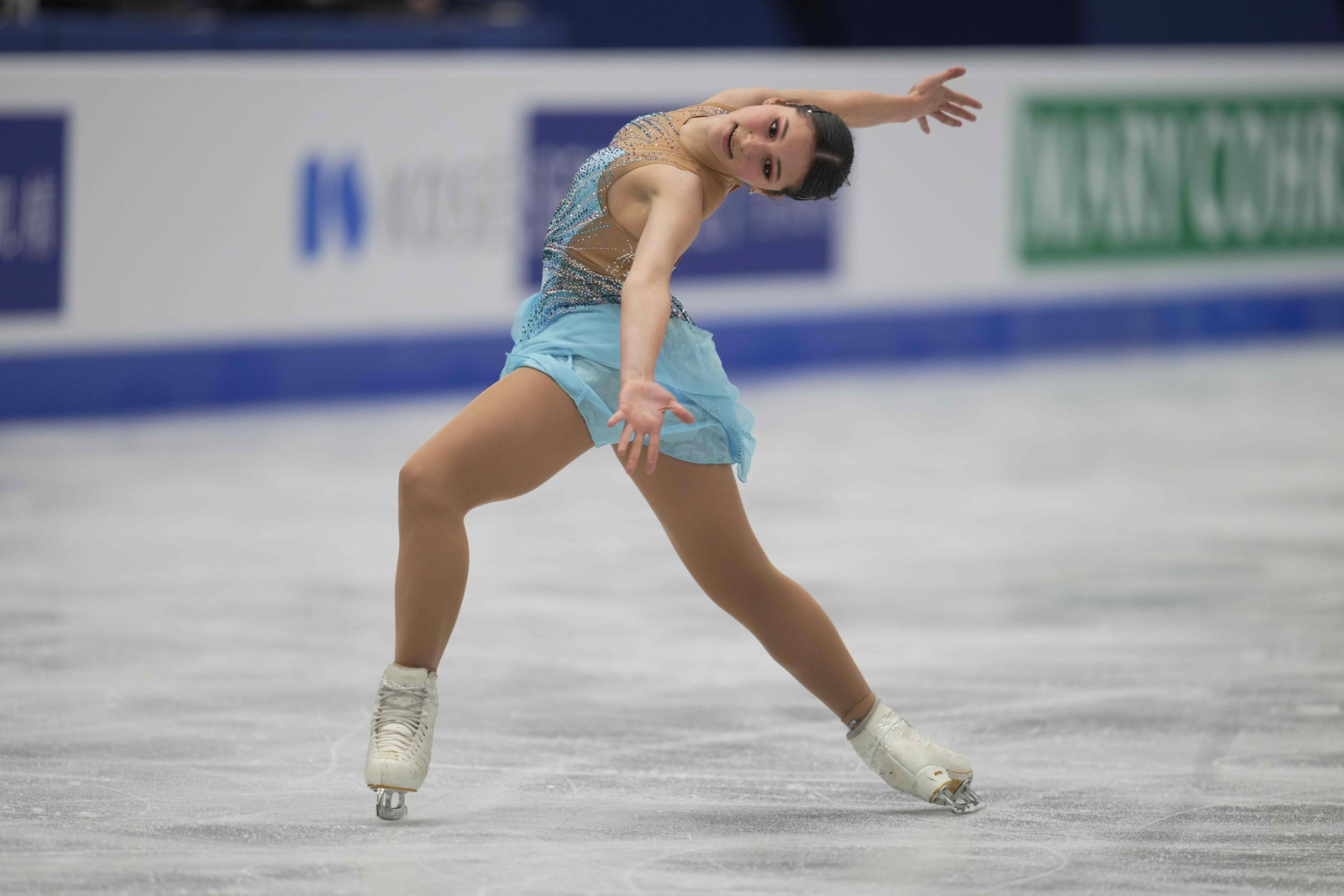 Alysa Liu from United States of America    during Womens final, at Sud de France Arena, Montpellier, France on March 25, 2022. (Photo by Ulrik Pedersen/NurPhoto via Getty Images)